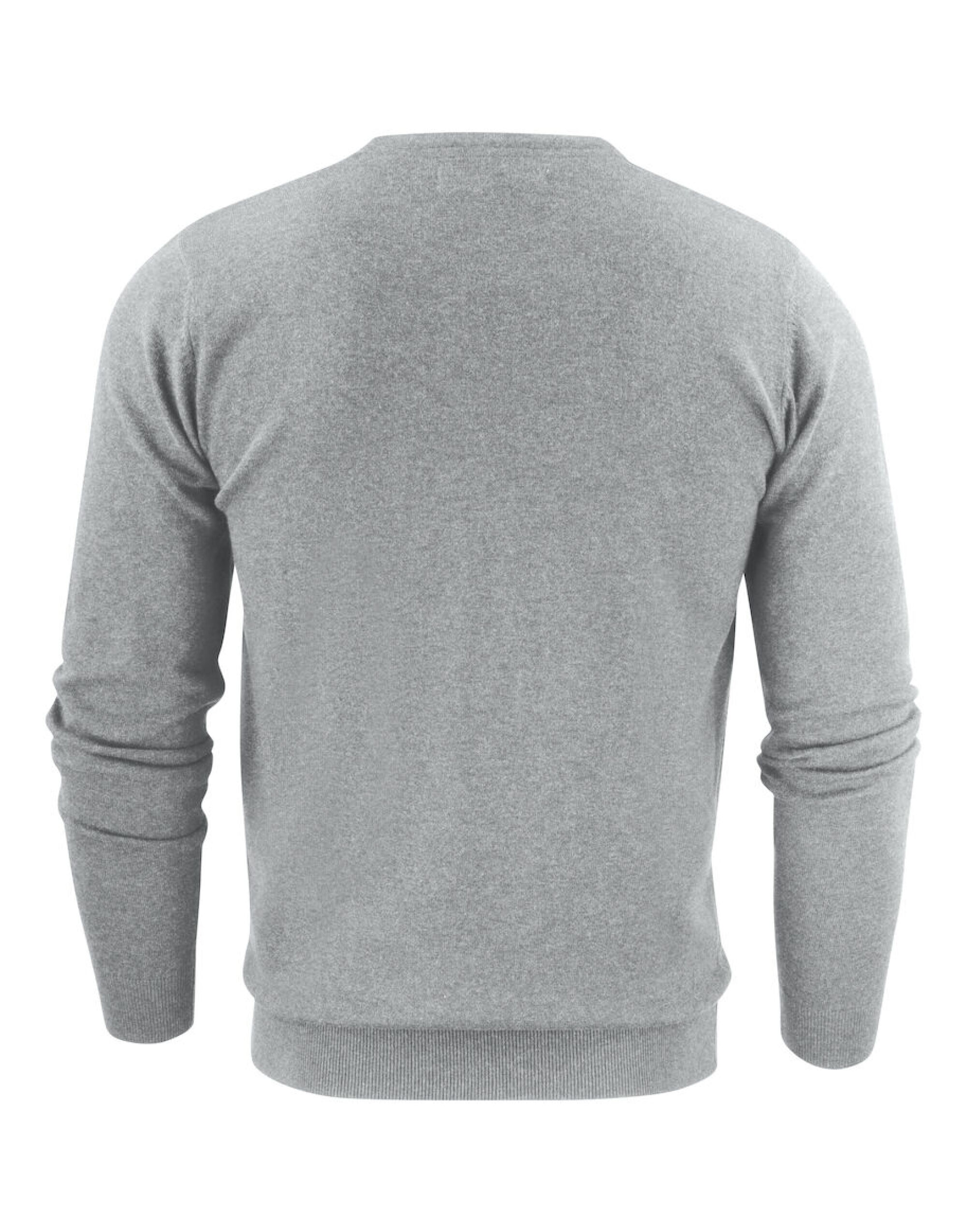 HAR2112507 Grey Melange Ashland V-Neck Knit Sweat