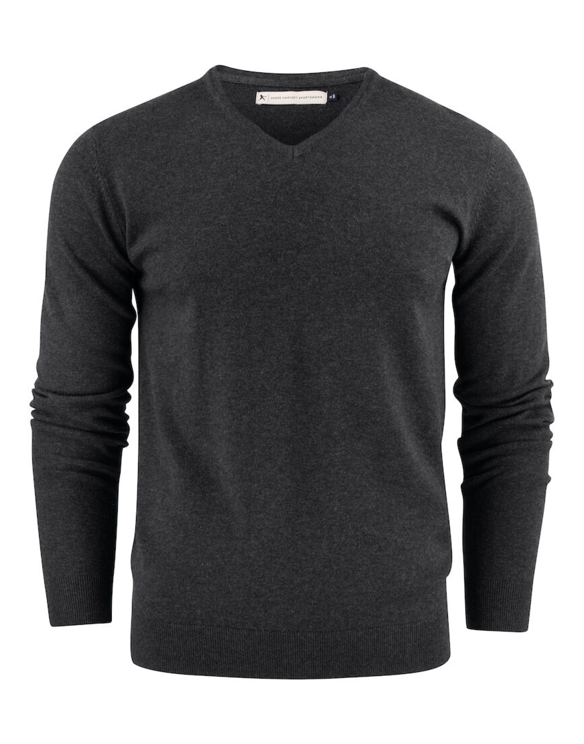 HAR2112507 Anthracite Melange Ashland V-Neck Knit Sweat