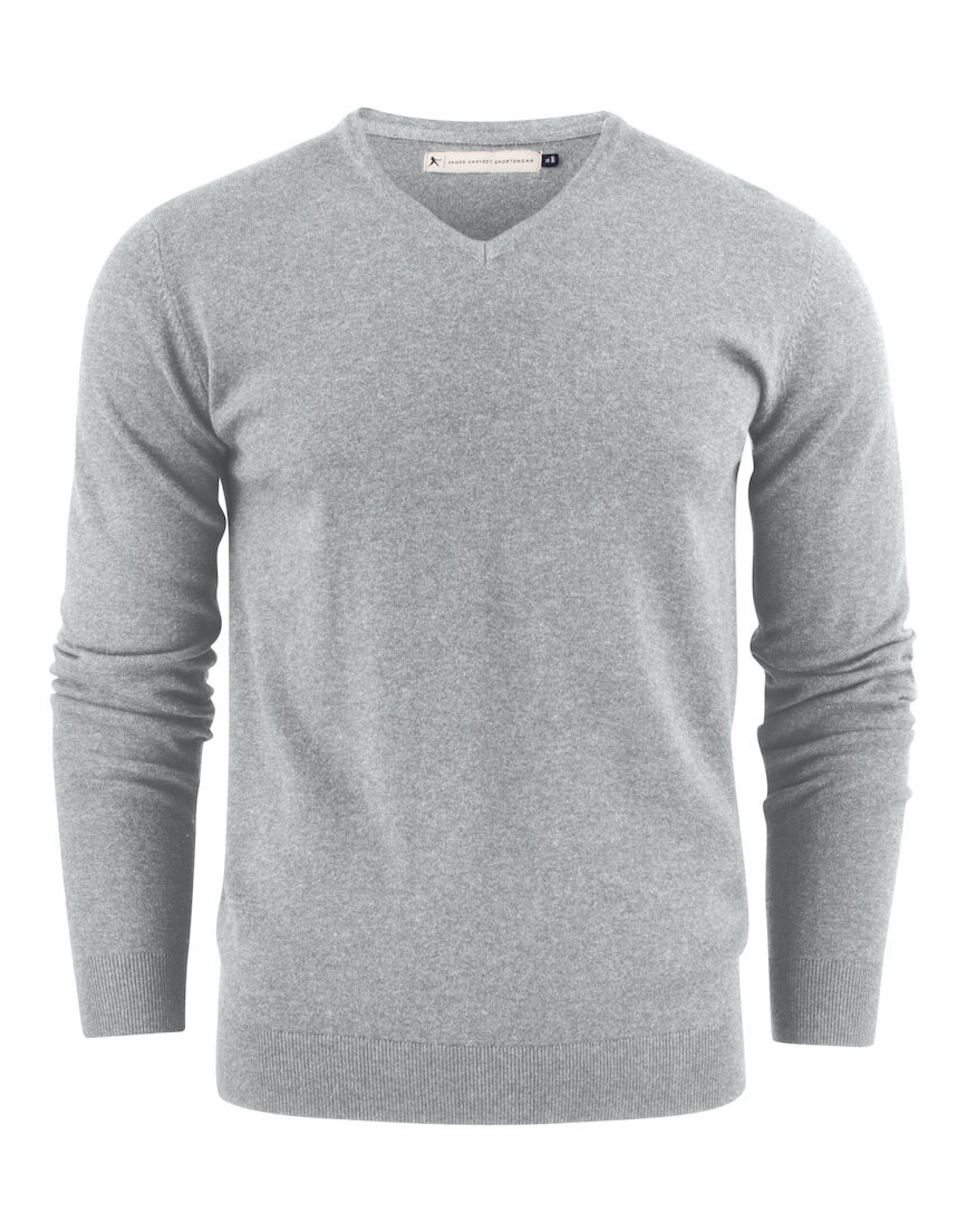 HAR2112507 Grey Melange Ashland V-Neck Knit Sweat HAR2112507 Grey Melange Ashland V-Neck Knit Sweat