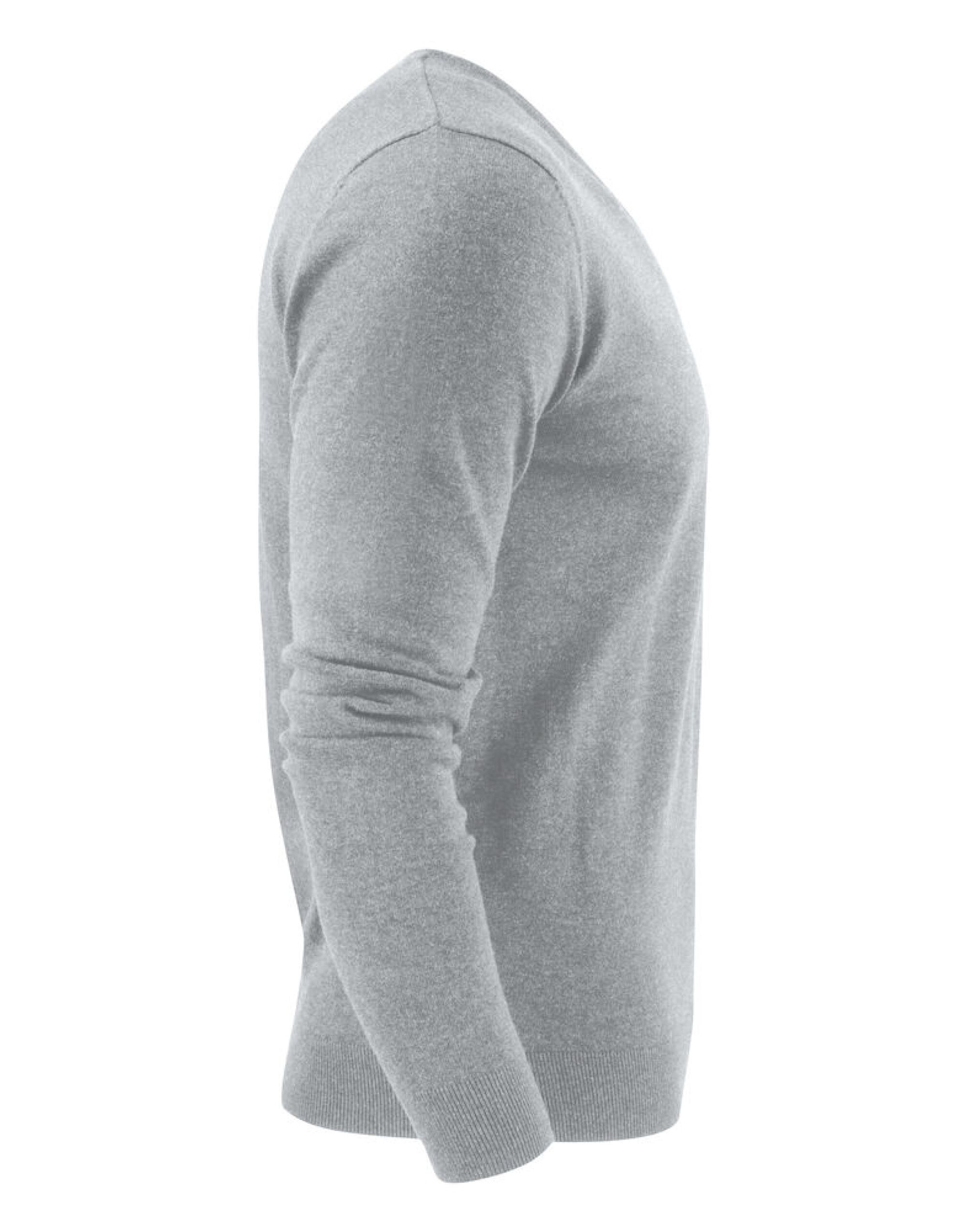 HAR2112507 Grey Melange Ashland V-Neck Knit Sweat
