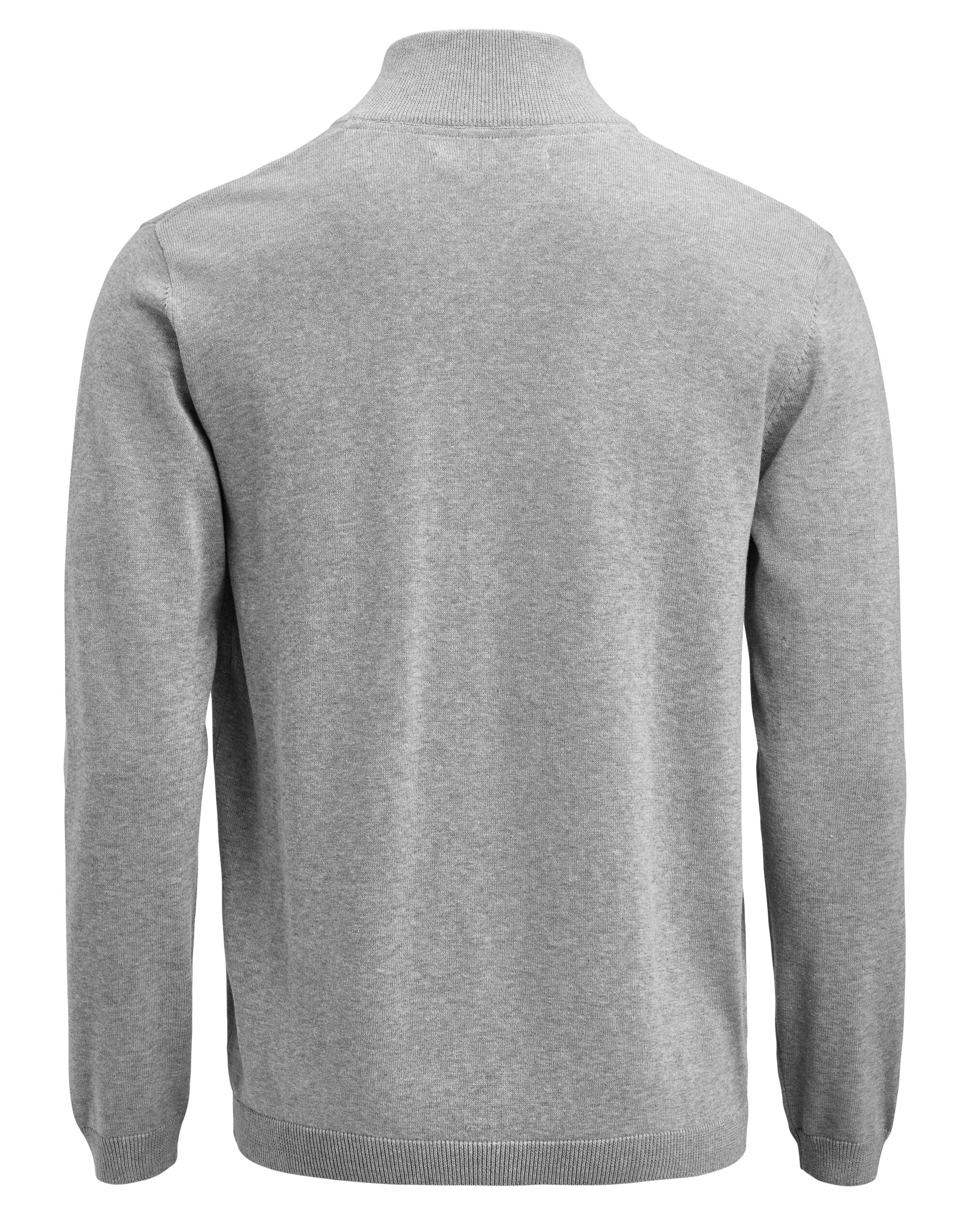 HAR2112515 Ashland Unisex 1/2 Zip Knitted Sweater Grey Melange