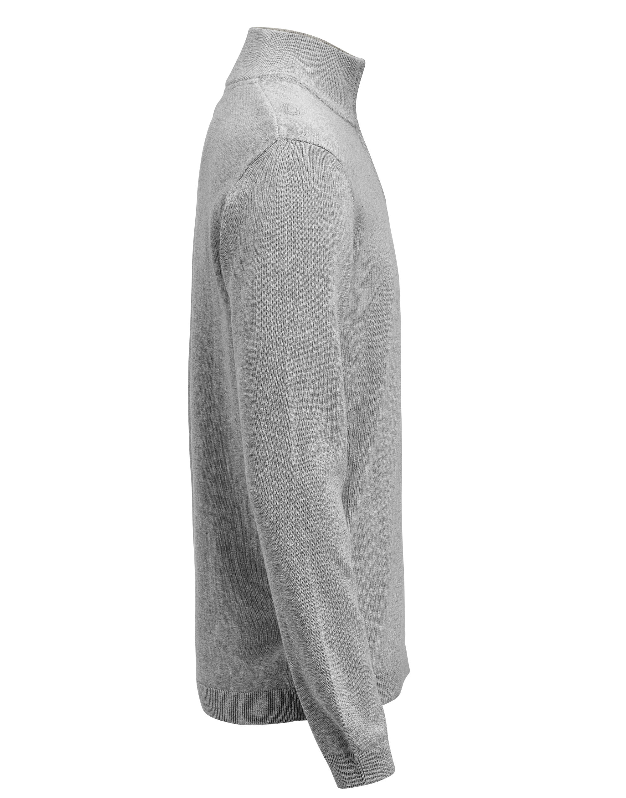 HAR2112515 Ashland Unisex 1/2 Zip Knitted Sweater Grey Melange