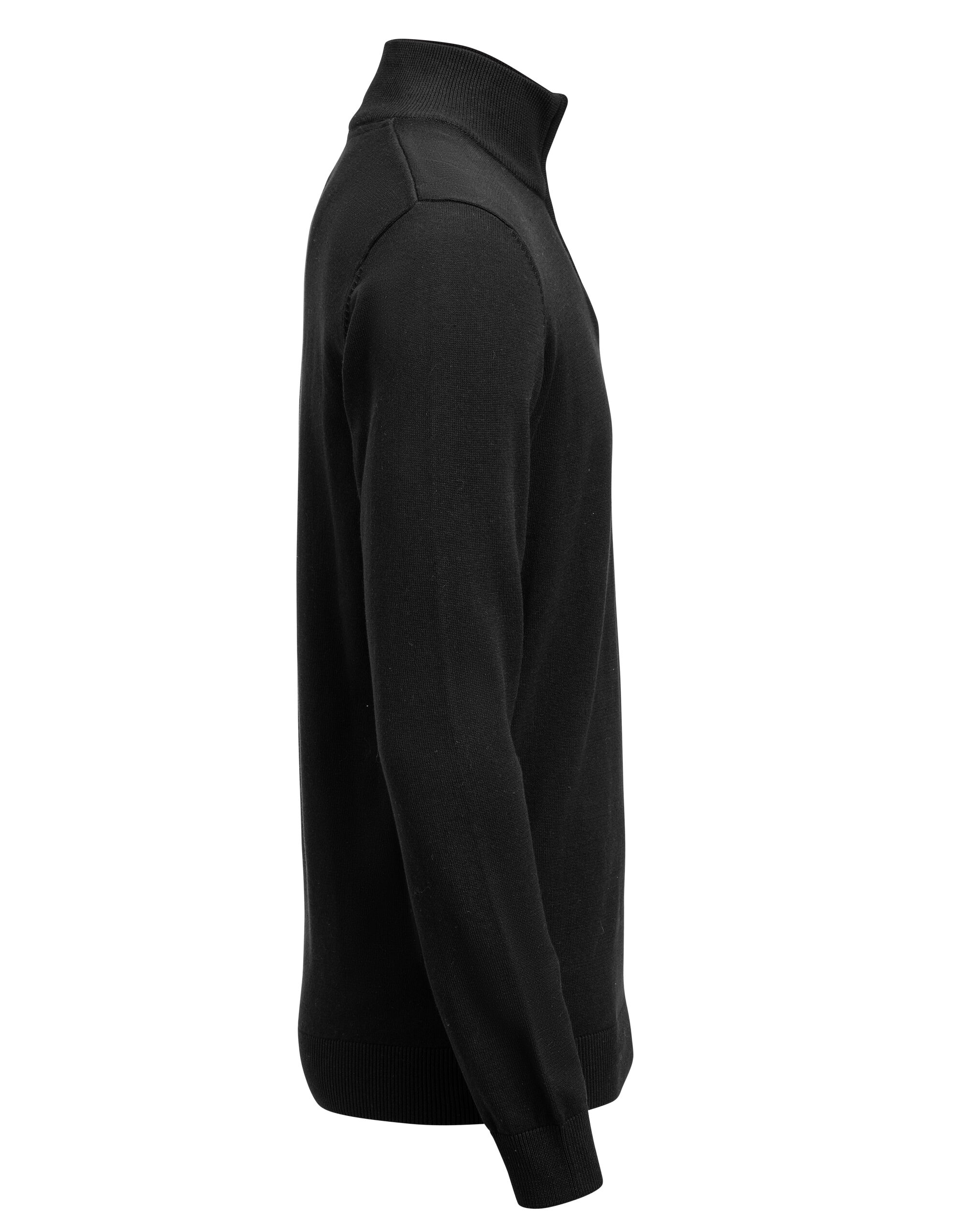 HAR2112515 Ashland Unisex 1/2 Zip Knitted Sweater Black