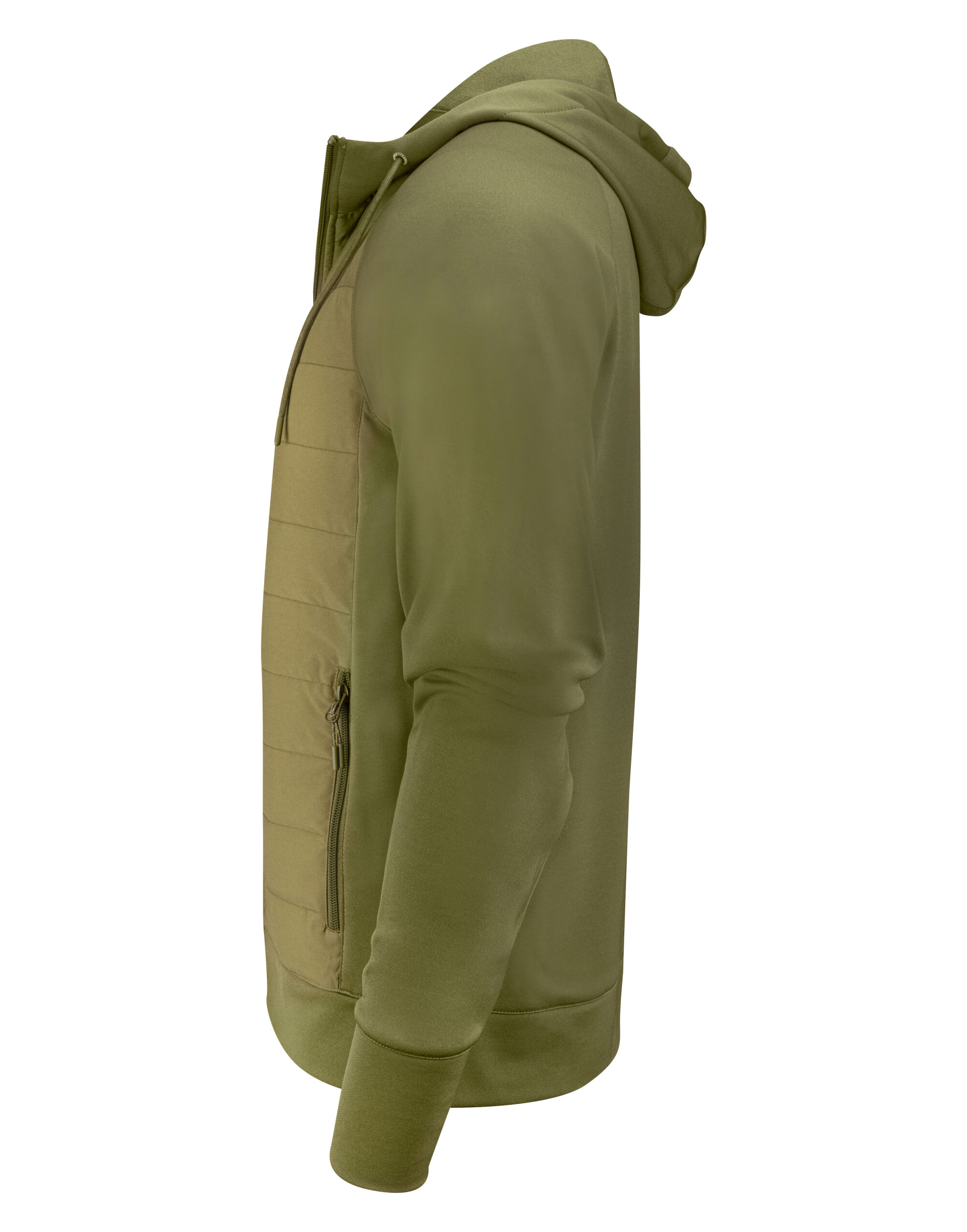 HAR2112032 Keyport Full Zip Hooded Hybrid Jacket Moss Green