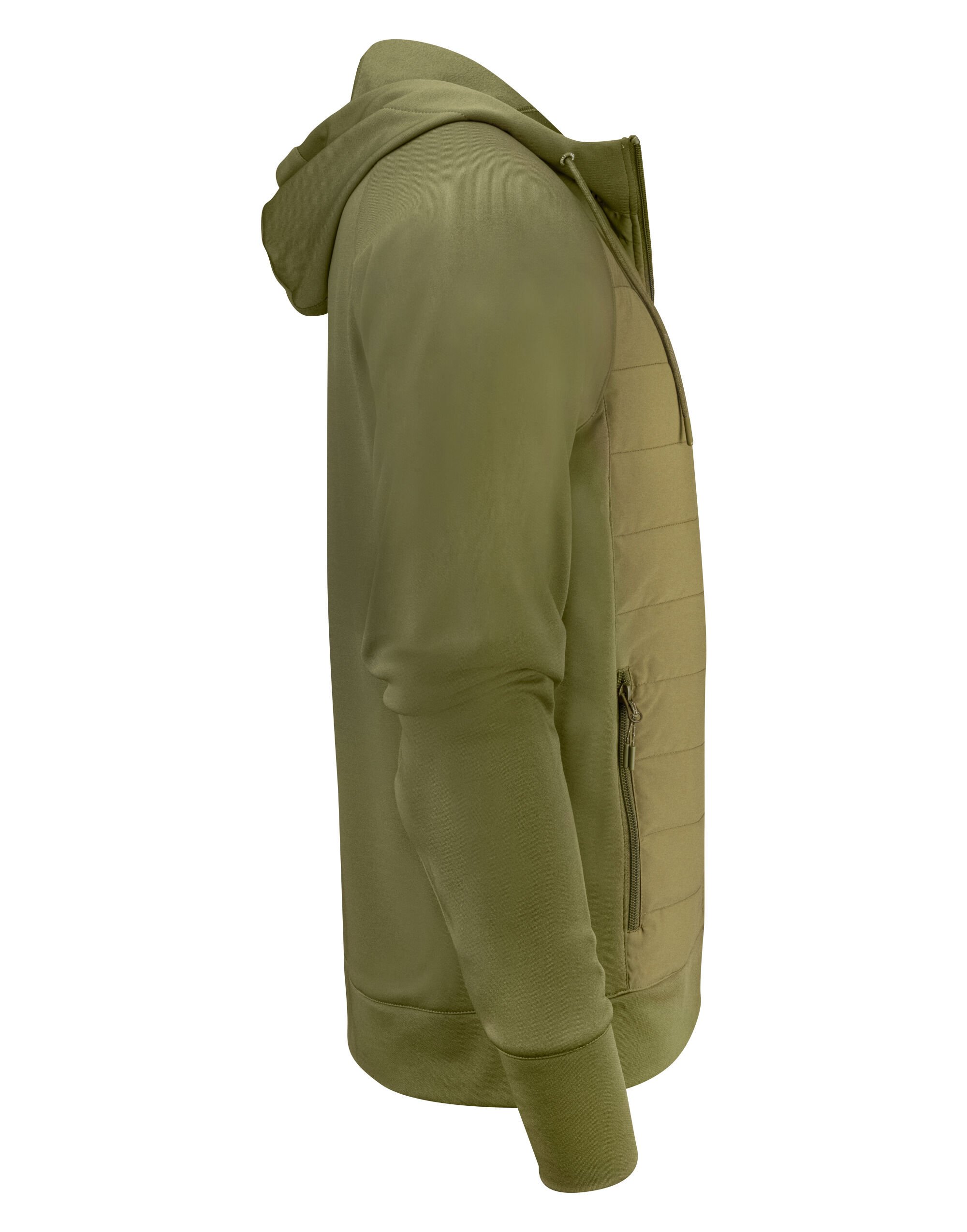 HAR2112032 Moss Green Keyport Full Zip Hooded Hybrid Jacket