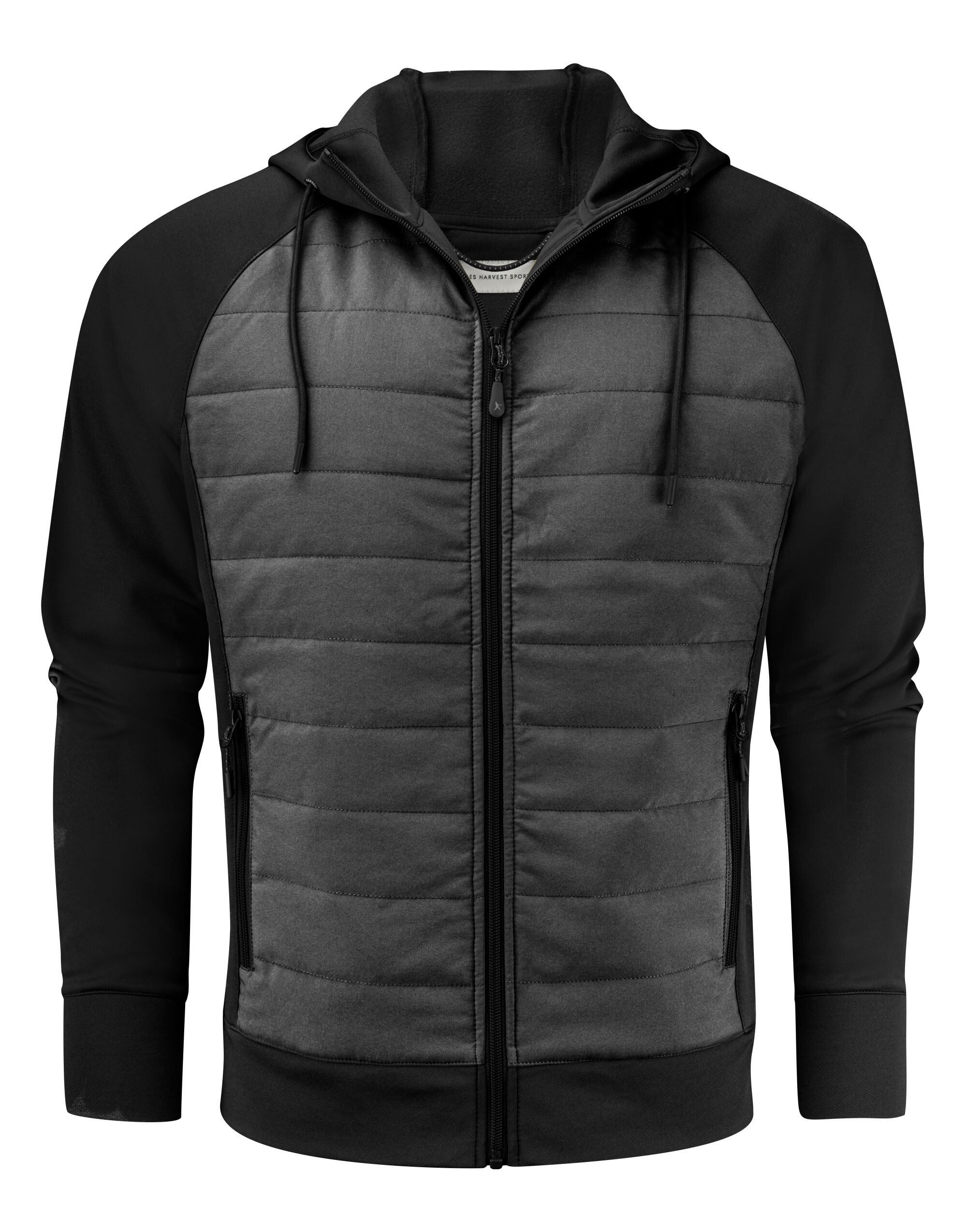HAR2112032 Black Keyport Full Zip Hooded Hybrid Jacket HAR2112032 Black Keyport Full Zip Hooded Hybrid Jacket
