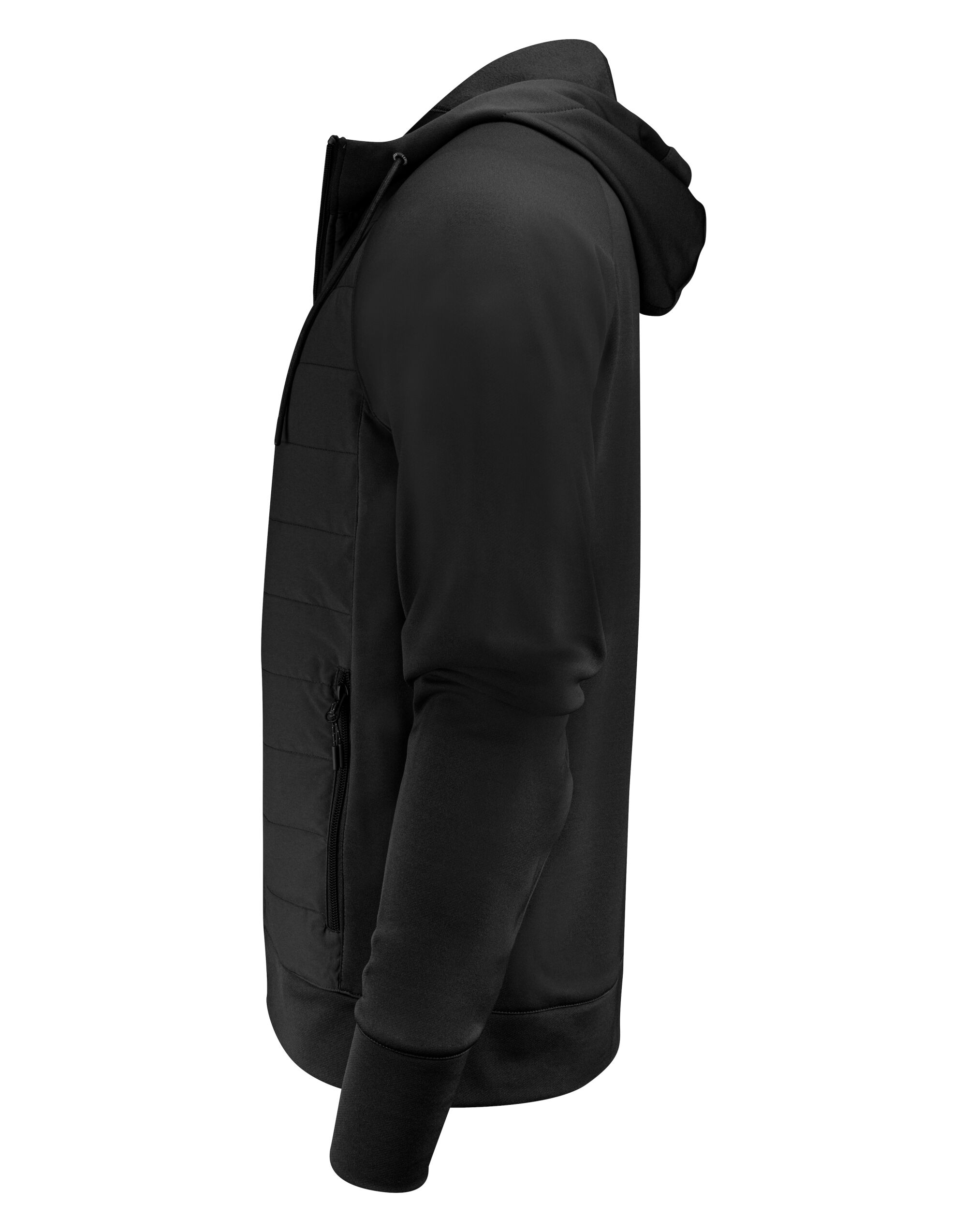 HAR2112032 Black Keyport Full Zip Hooded Hybrid Jacket