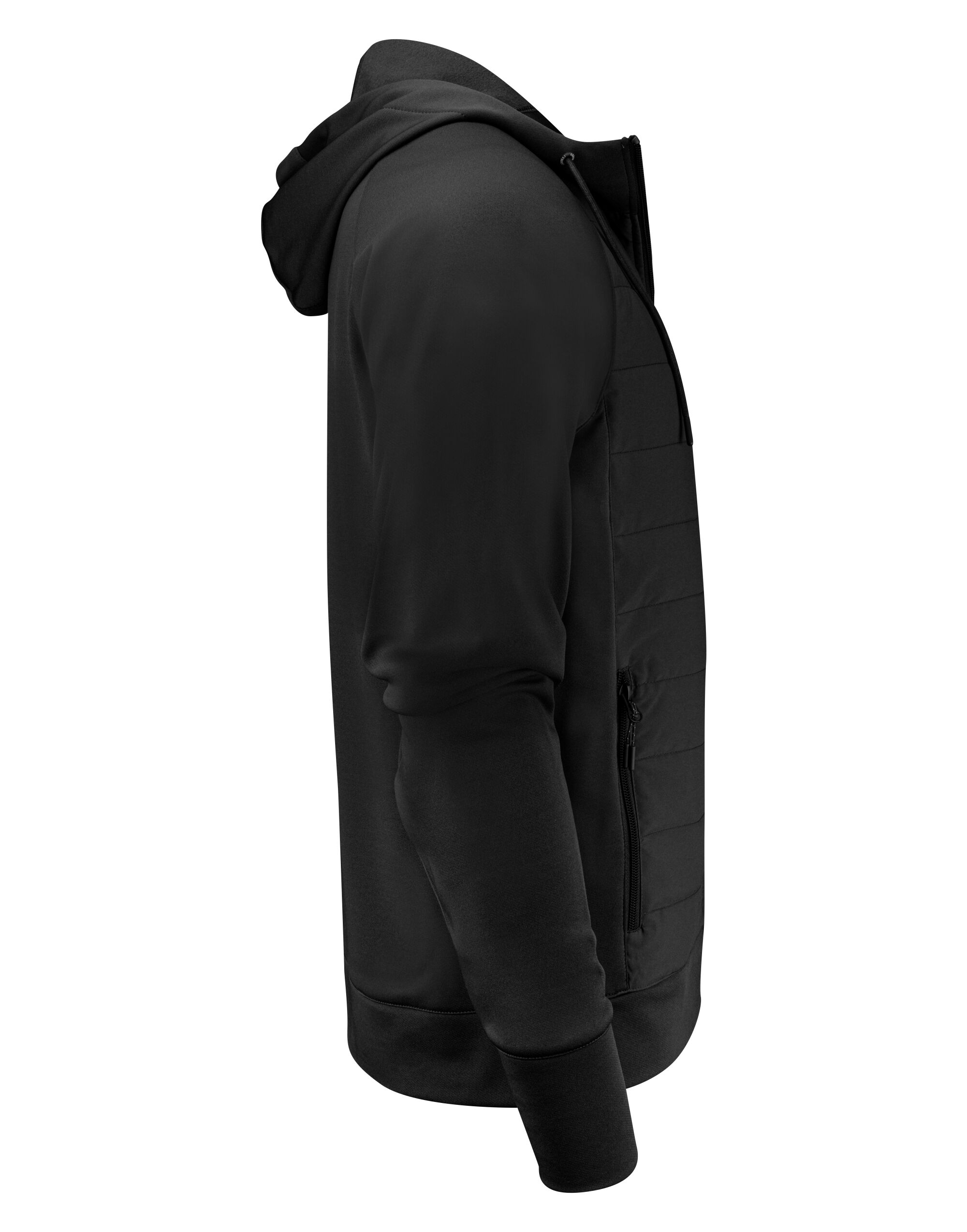 HAR2112032 Black Keyport Full Zip Hooded Hybrid Jacket