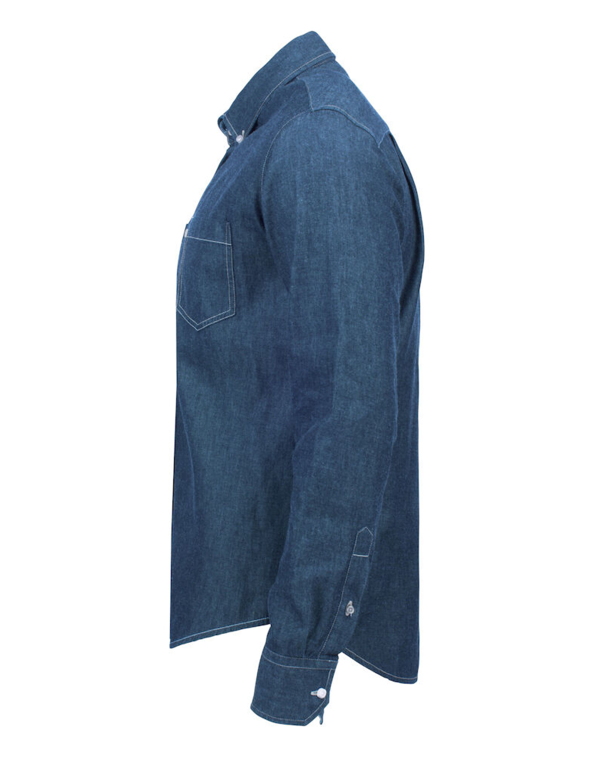 HAR2113035 Blue Denim Jupiter Denim Look Shirt