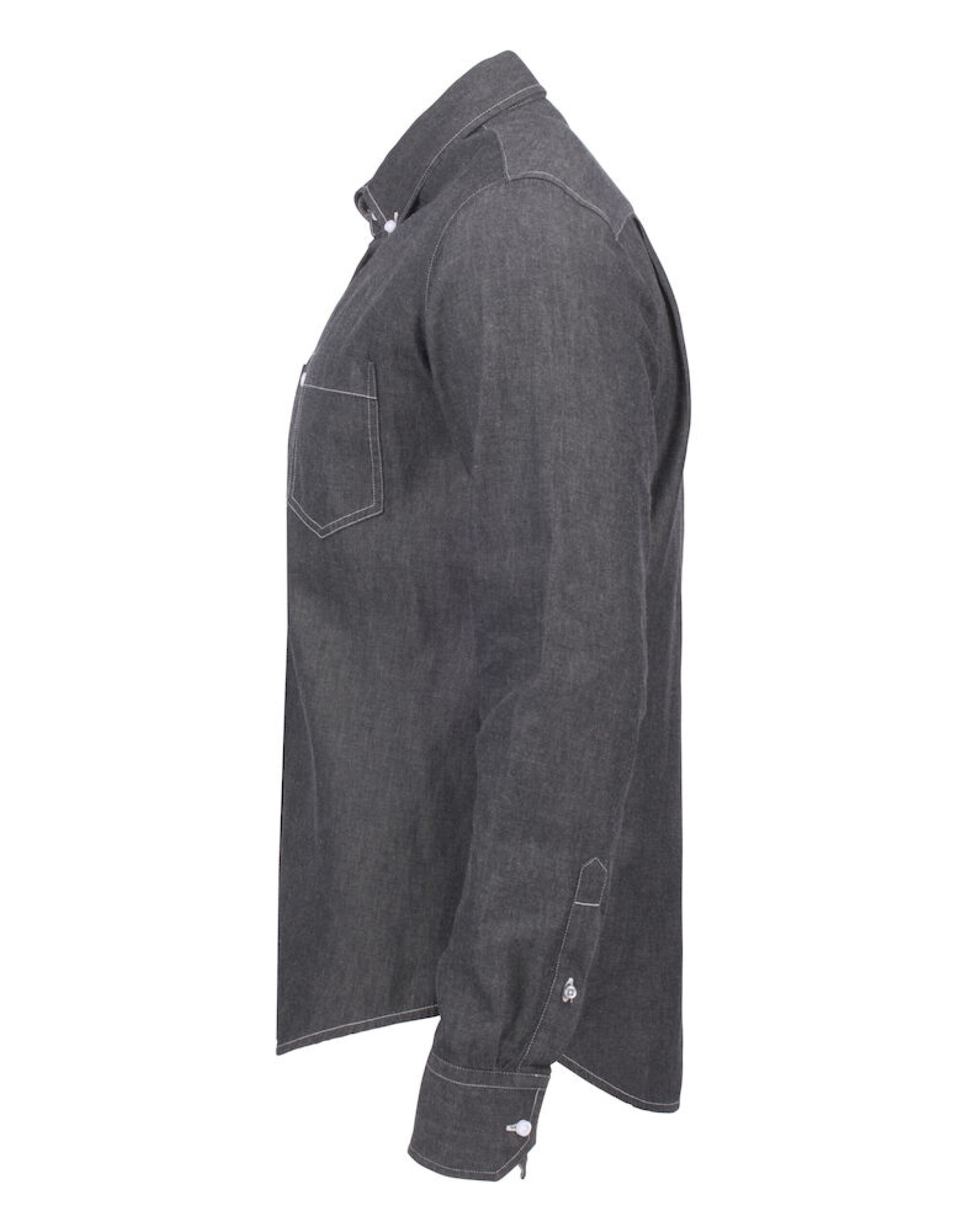 HAR2113035 Black Denim Jupiter Denim Look Shirt