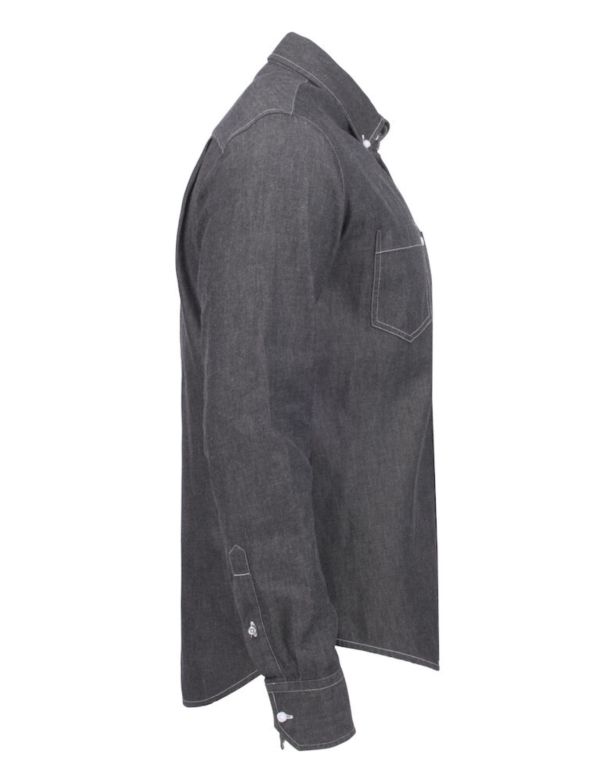 HAR2113035 Black Denim Jupiter Denim Look Shirt