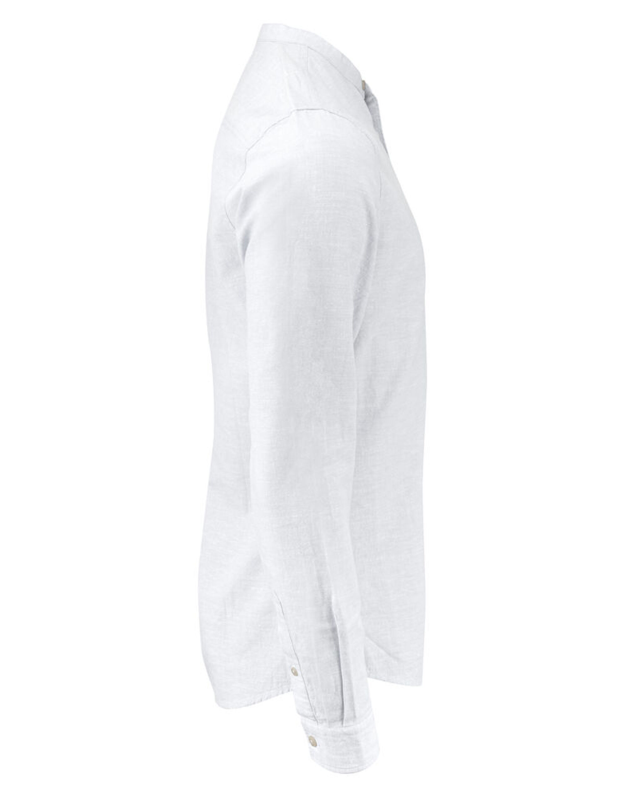 HAR2113041 White Townsend Linen-Blend Shirt