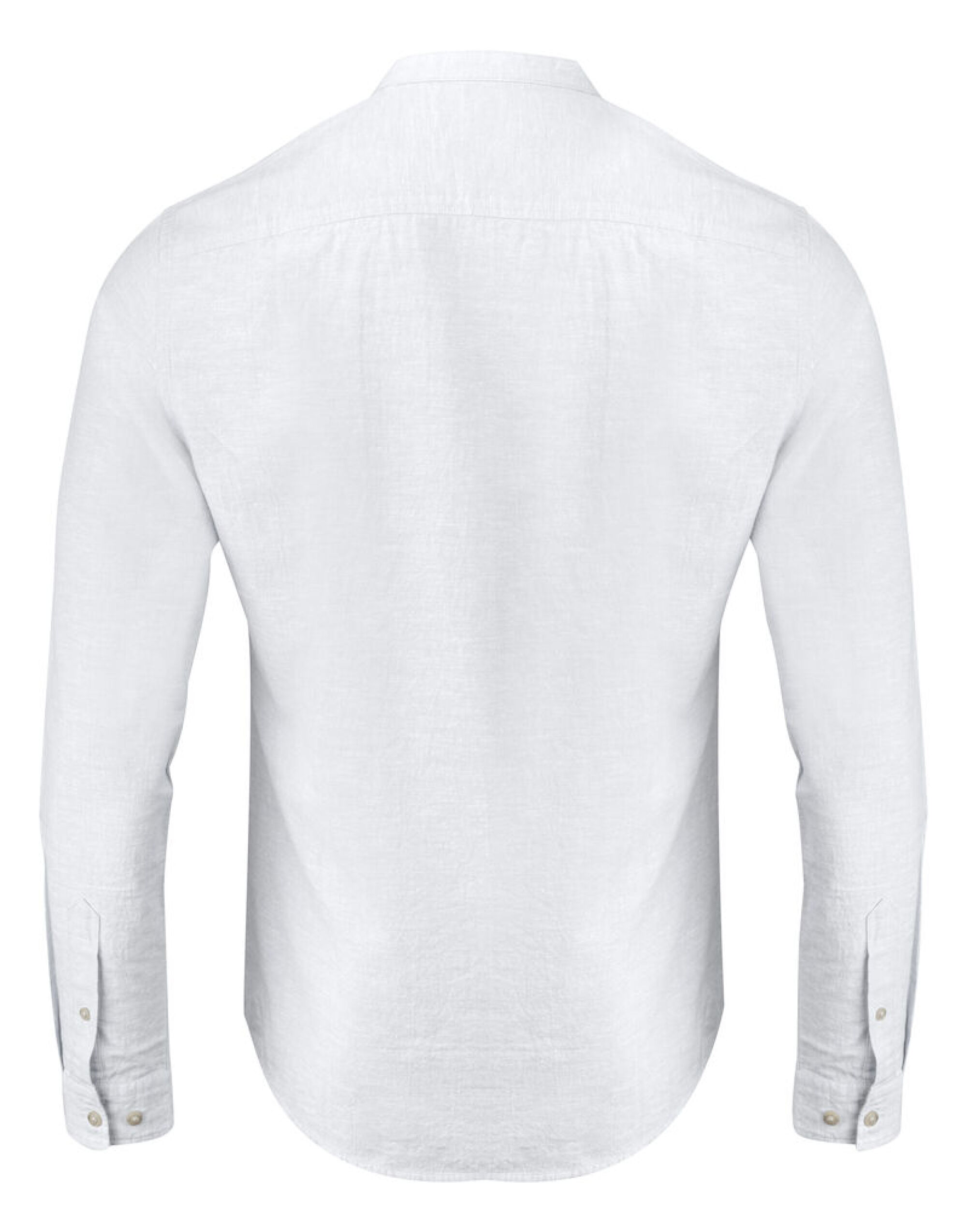 HAR2113041 White Townsend Linen-Blend Shirt