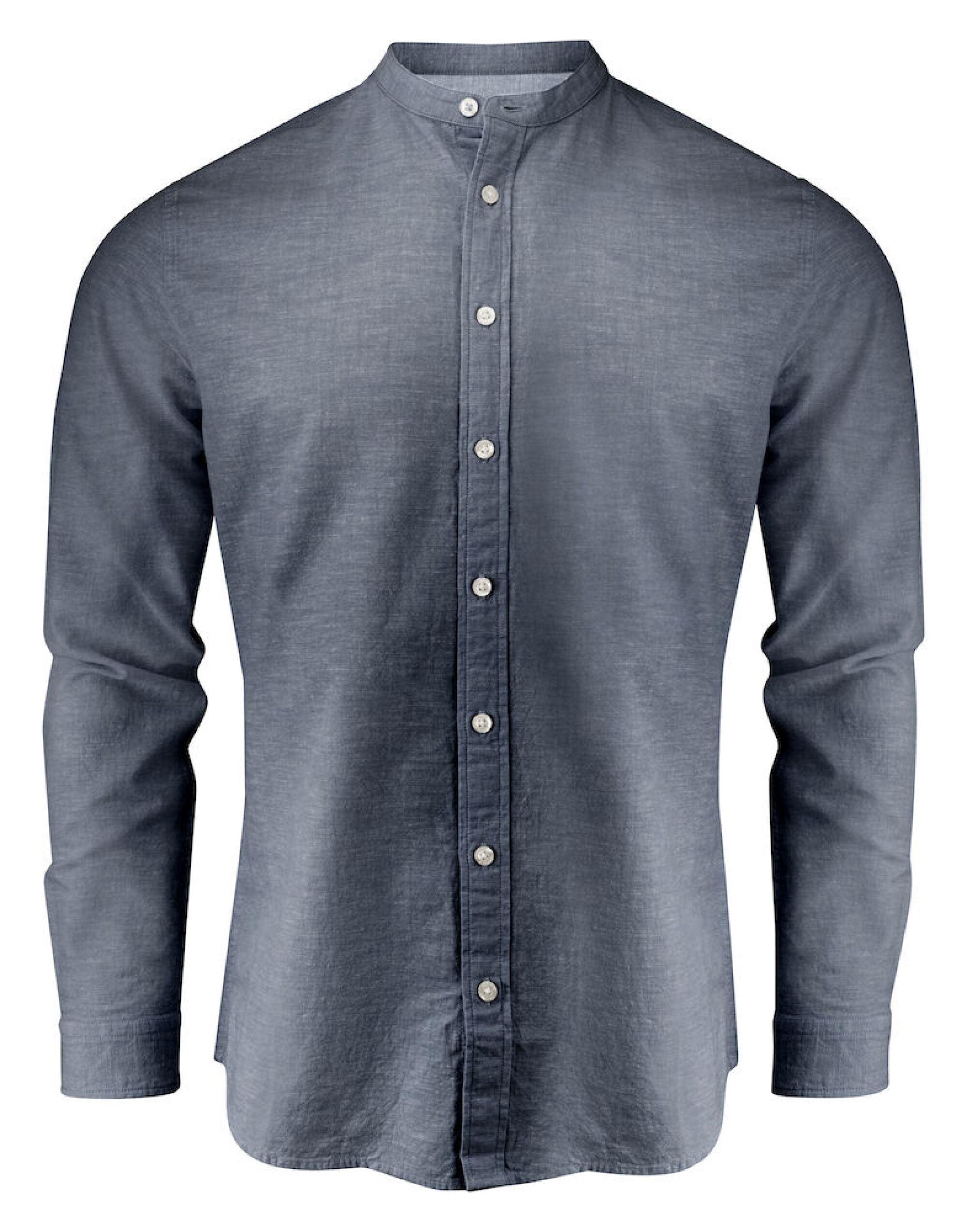 HAR2113041 Townsend Linen-Blend Shirt Navy
