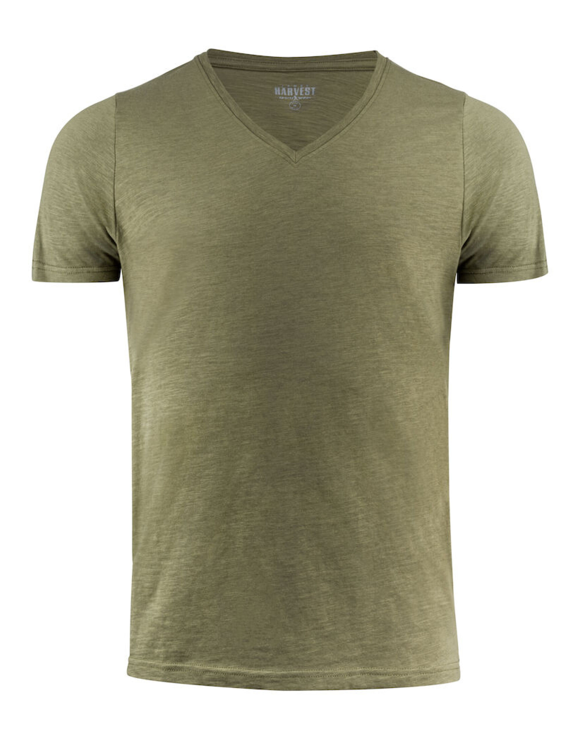 HAR2114006 Moss Green Whailford V-Neck T-Shirt