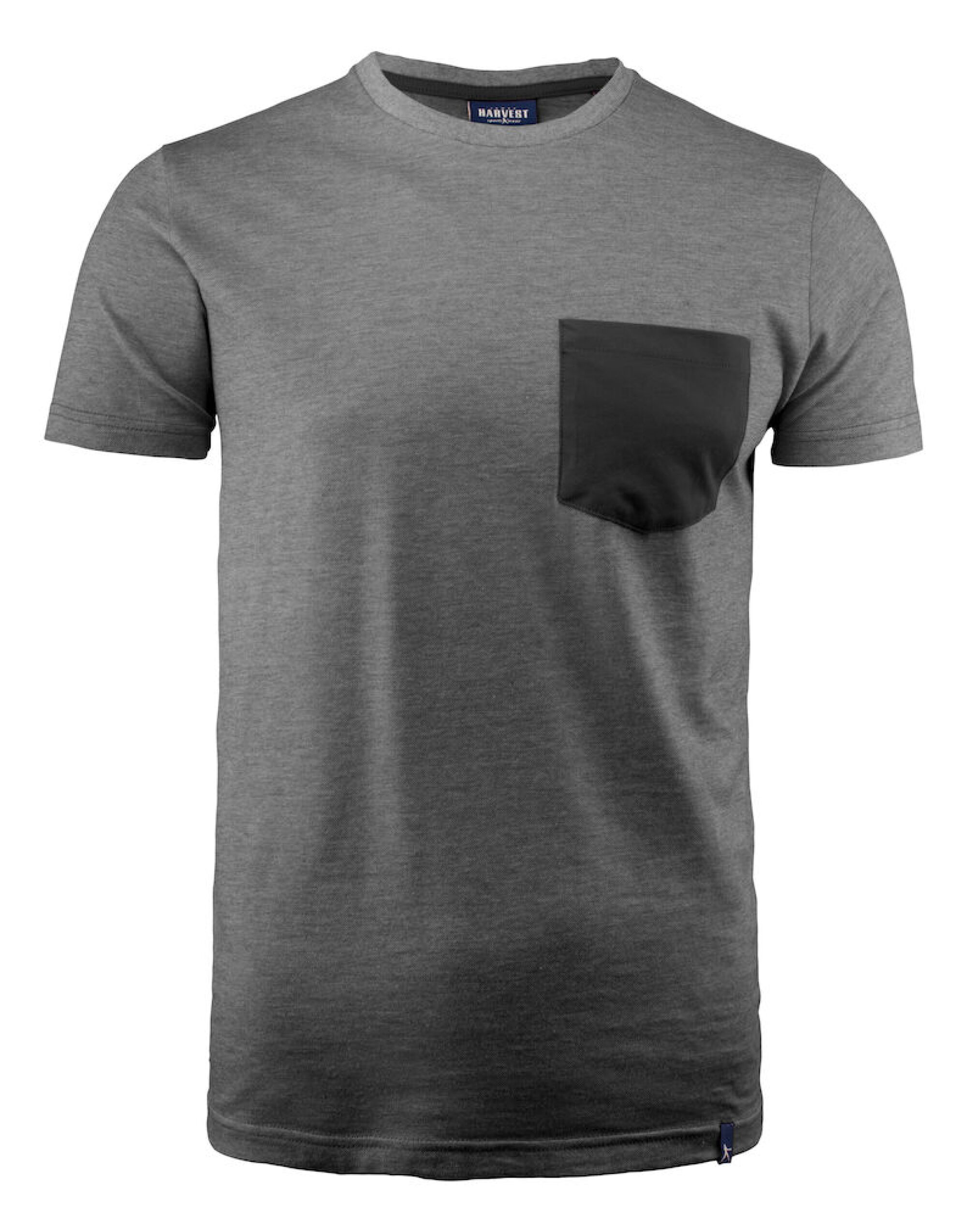 HAR2114008 Black Melange Portwillow Pocket T-Shirt HAR2114008 Black Melange Portwillow Pocket T-Shirt