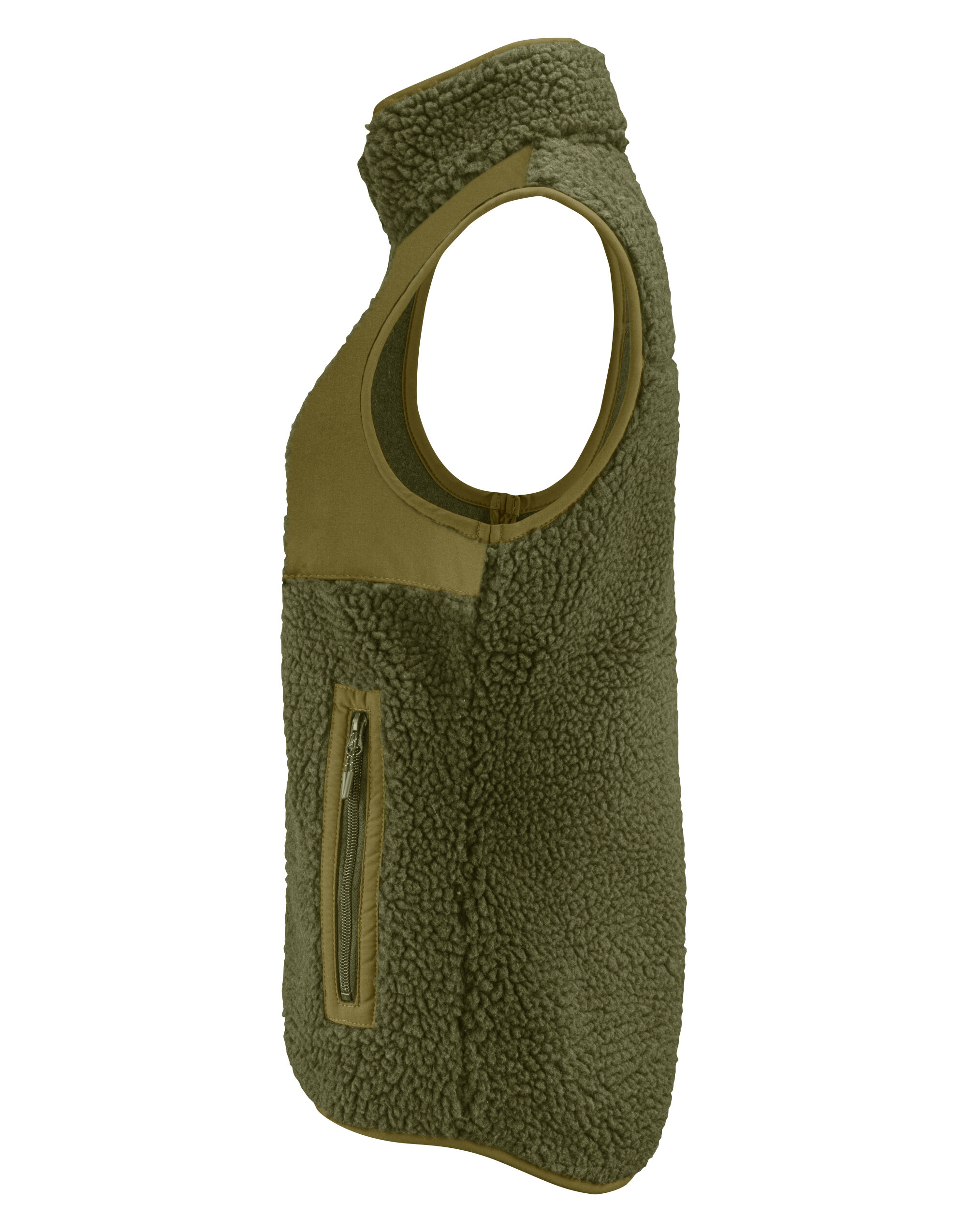 HAR2121505 Moss Green Ladies Kingsley Sherpa Fleece Vest