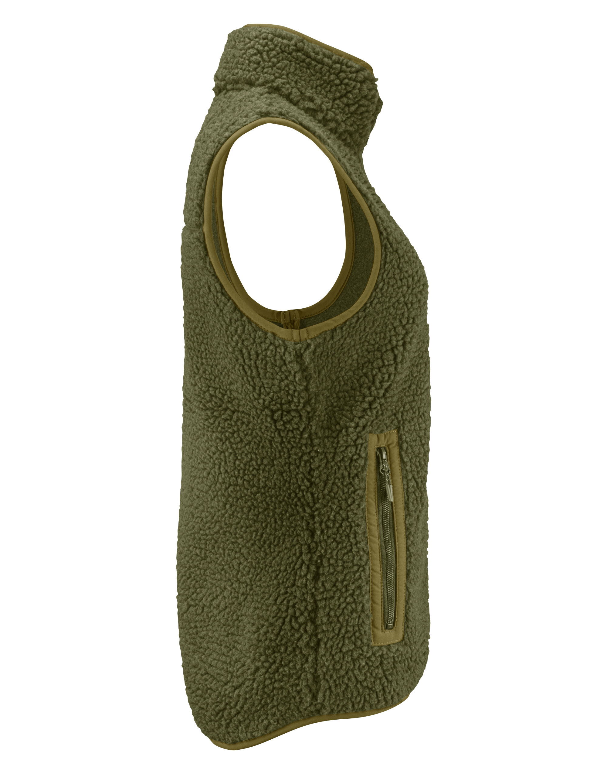 HAR2121505 Moss Green Ladies Kingsley Sherpa Fleece Vest