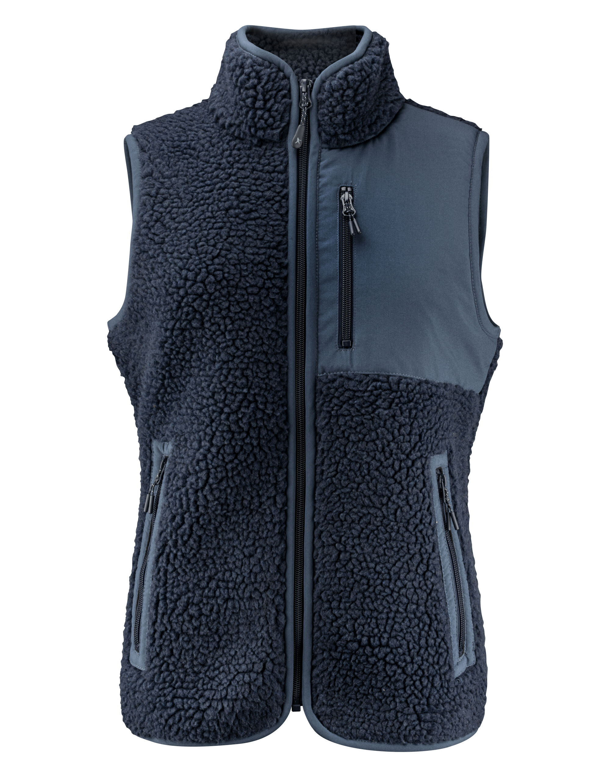 HAR2121505 Ladies Kingsley Sherpa Fleece Vest Navy