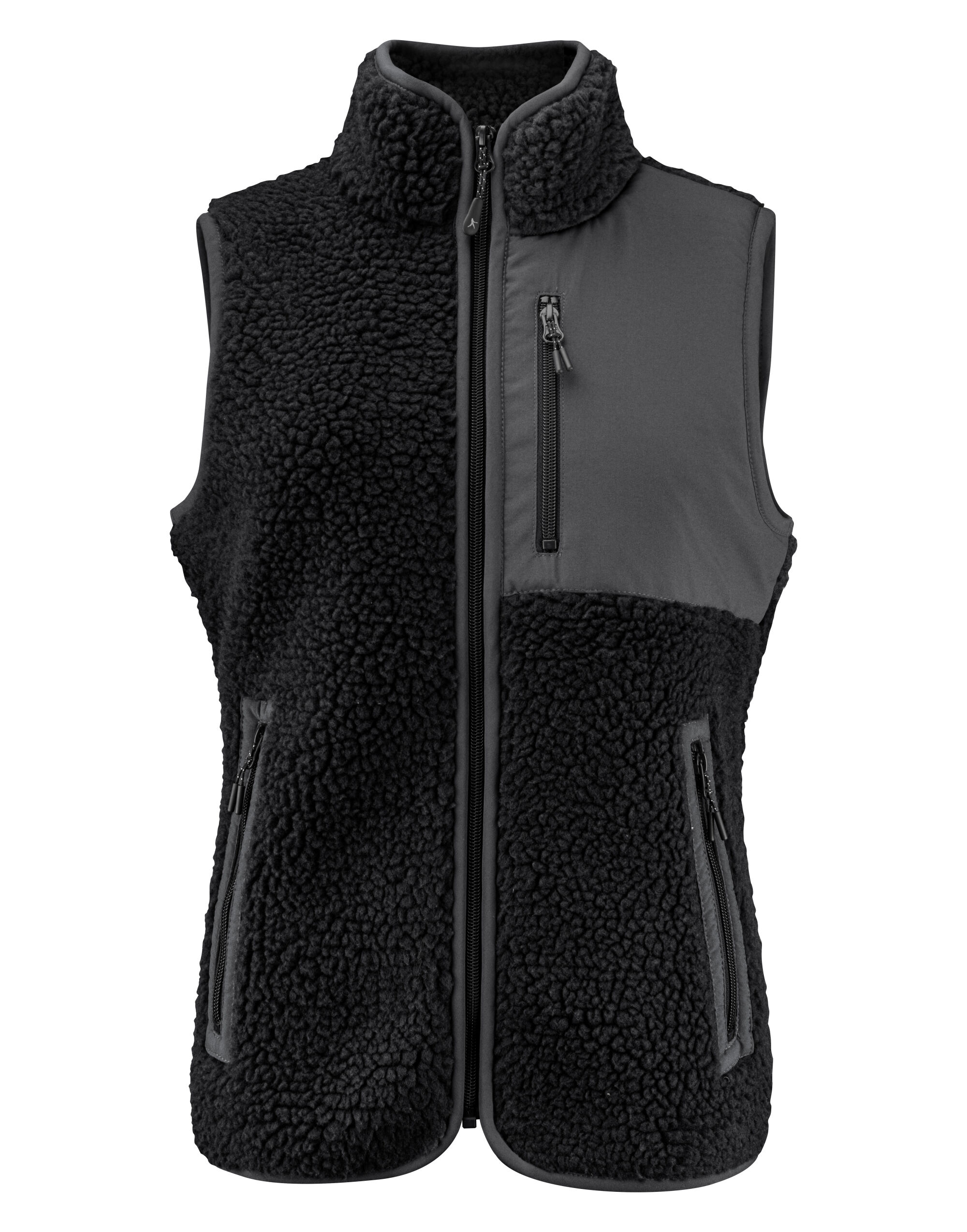 HAR2121505 Ladies Kingsley Sherpa Fleece Vest Black