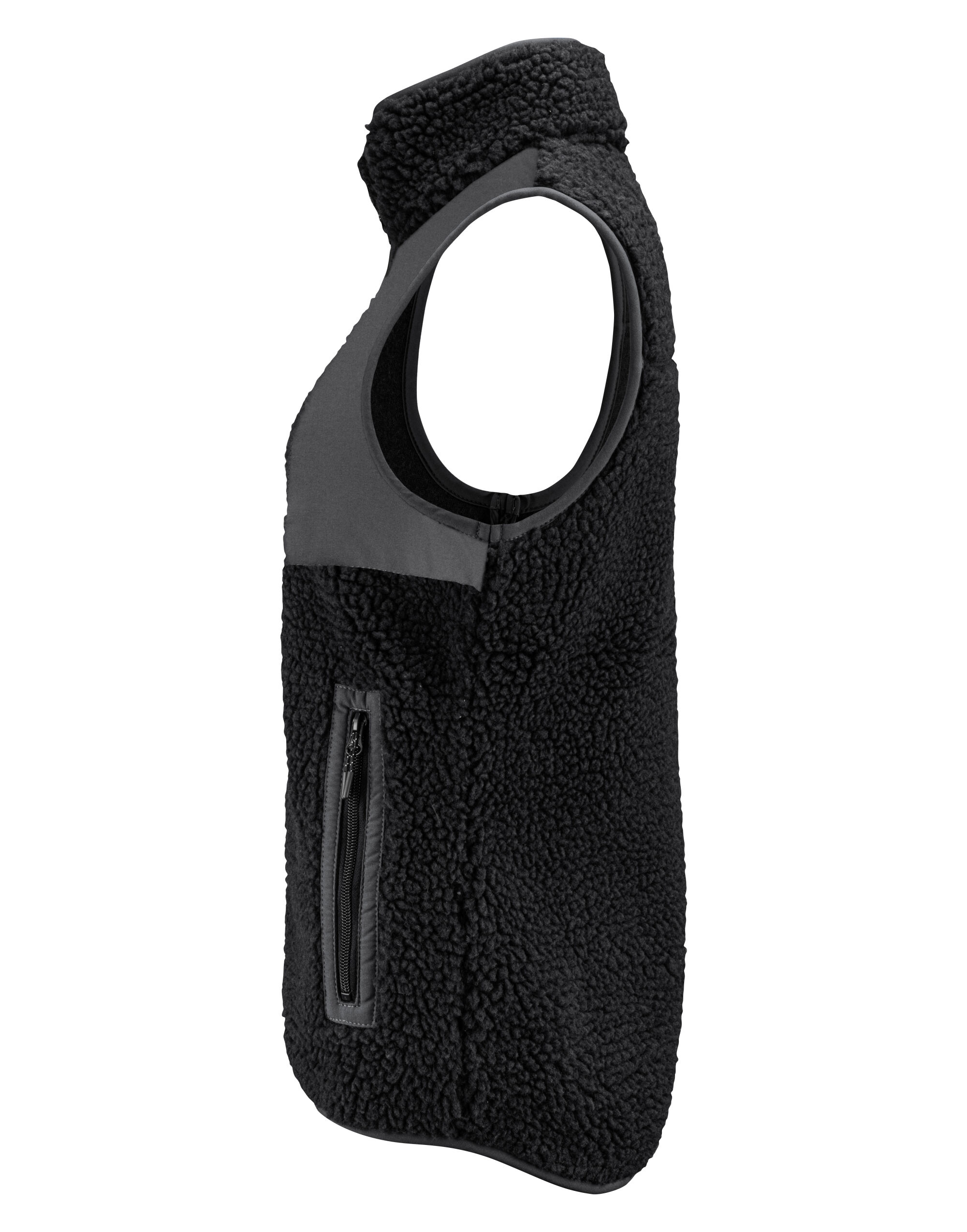 HAR2121505 Ladies Kingsley Sherpa Fleece Vest Black