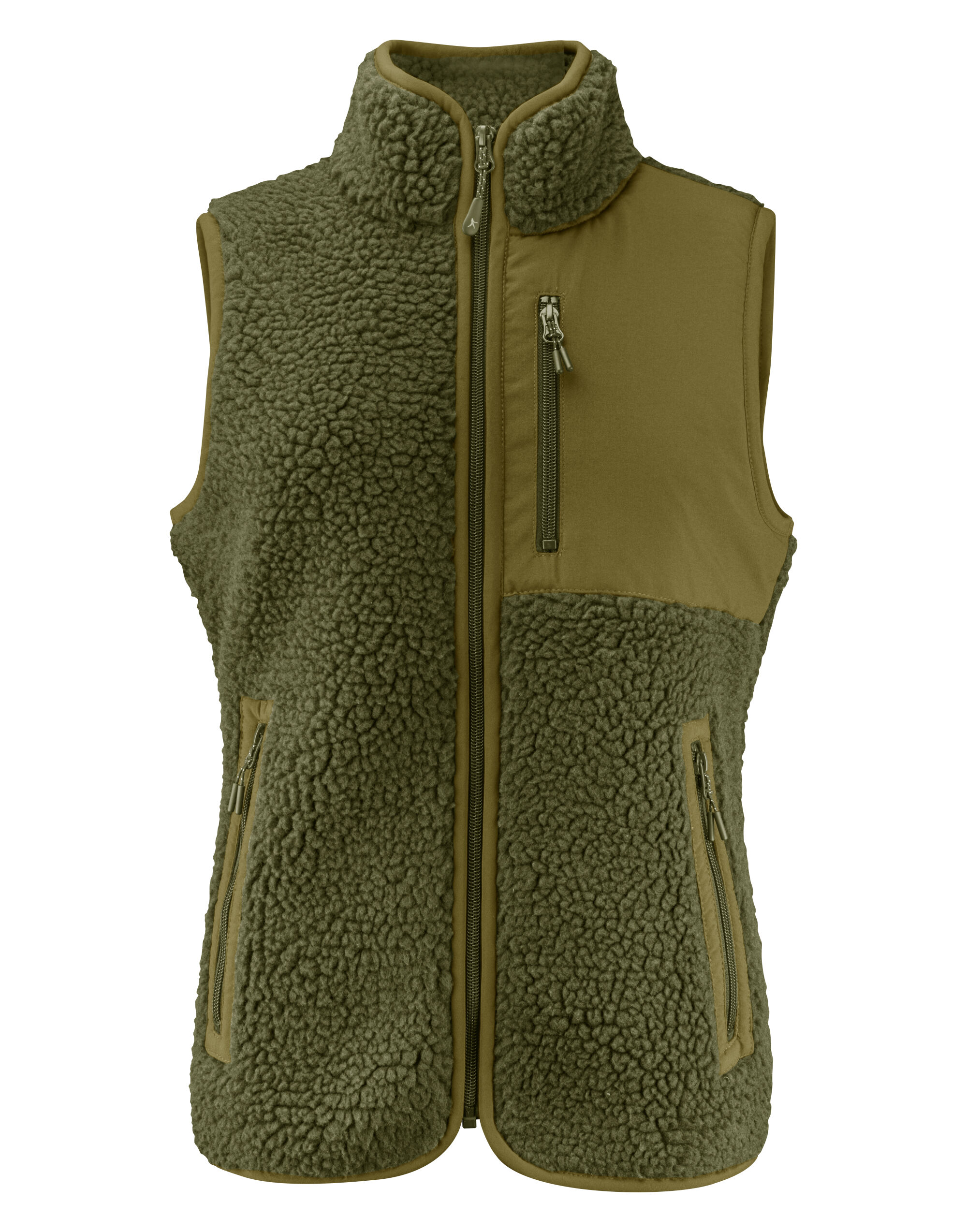 HAR2121505 Moss Green Ladies Kingsley Sherpa Fleece Vest