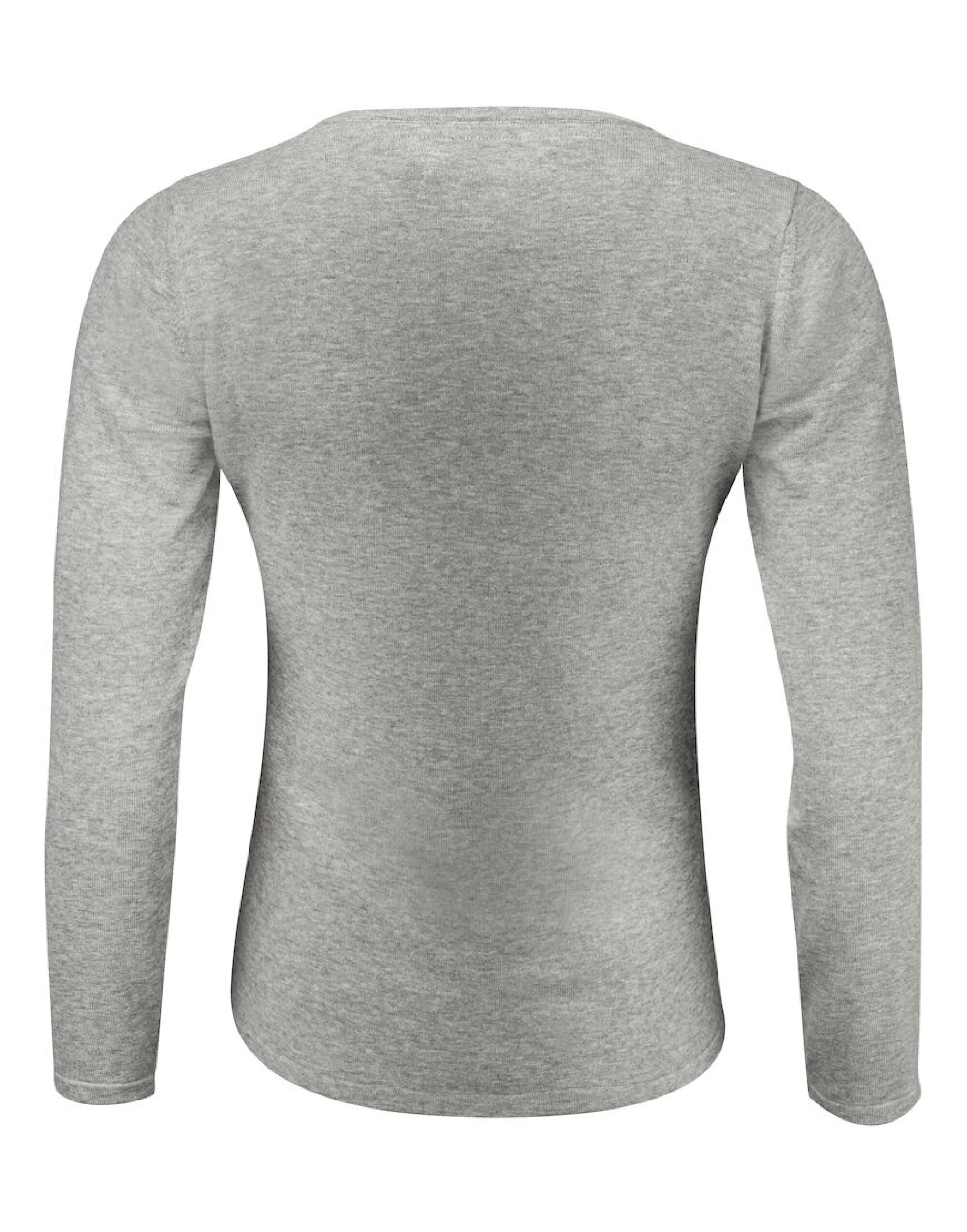 HAR2122511 Grey Melange Ladies Knitted Cardigan