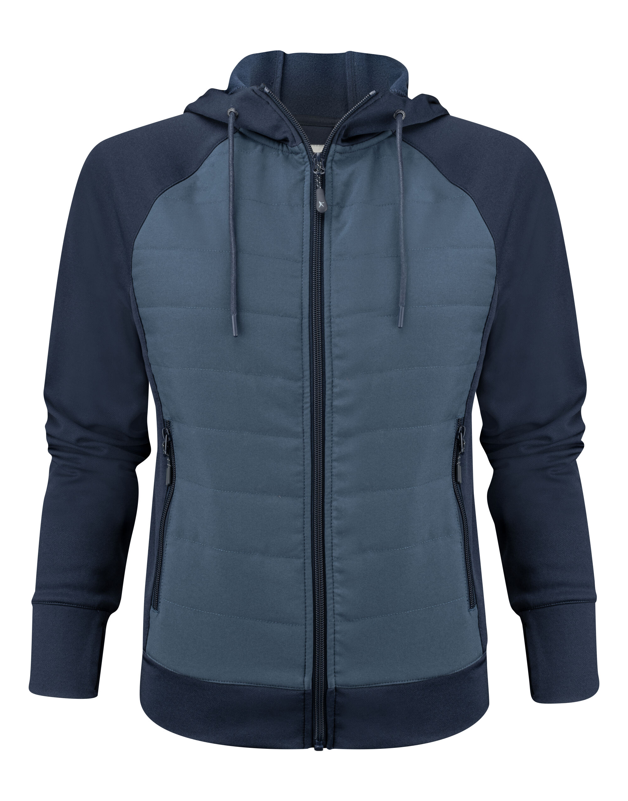 HAR2122044 Navy Ladies Keyport Full Zip Hooded Hybrid Jacket HAR2122044 Navy Ladies Keyport Full Zip Hooded Hybrid Jacket