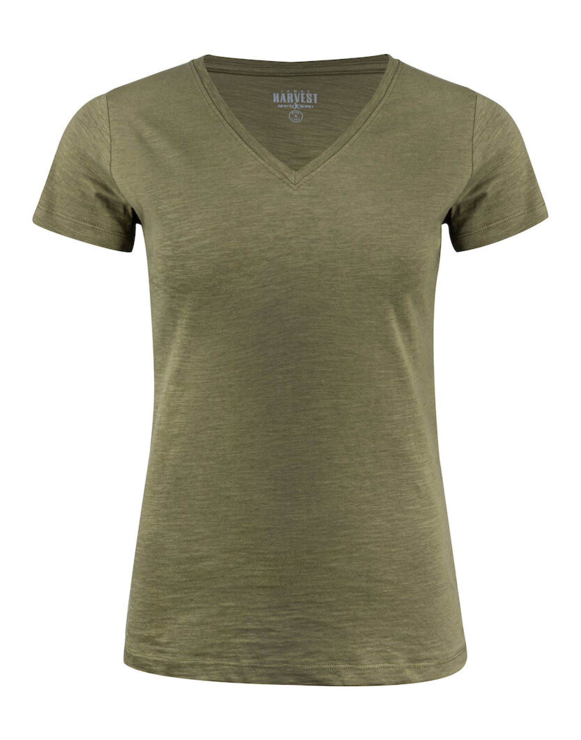 HAR2124006 Whailford V-Neck Ladies T Moss Green
