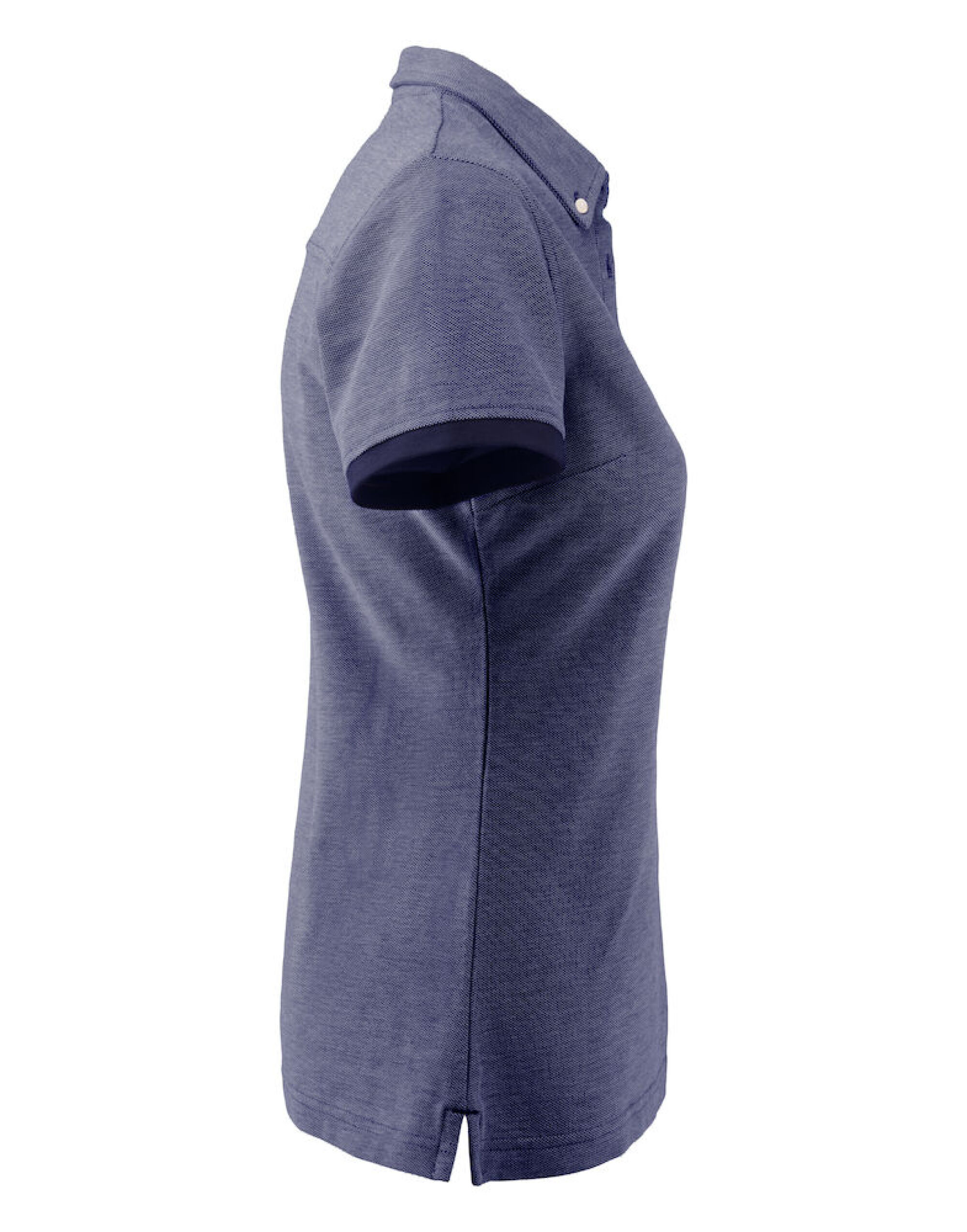 HAR2125031 Larkford Ladies Pique Polo Dark Blue Melange