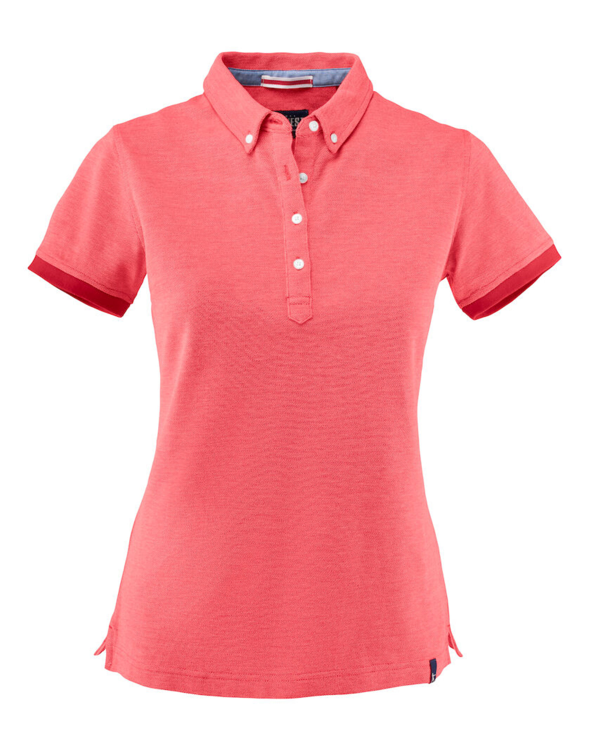 HAR2125031 Larkford Ladies Pique Polo Red Melange