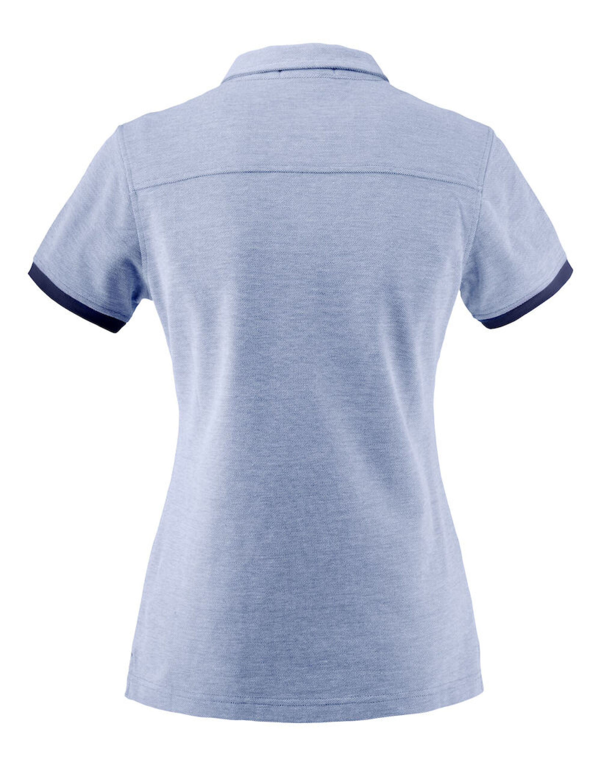 HAR2125031 Light Blue Melange Larkford Ladies Pique Polo