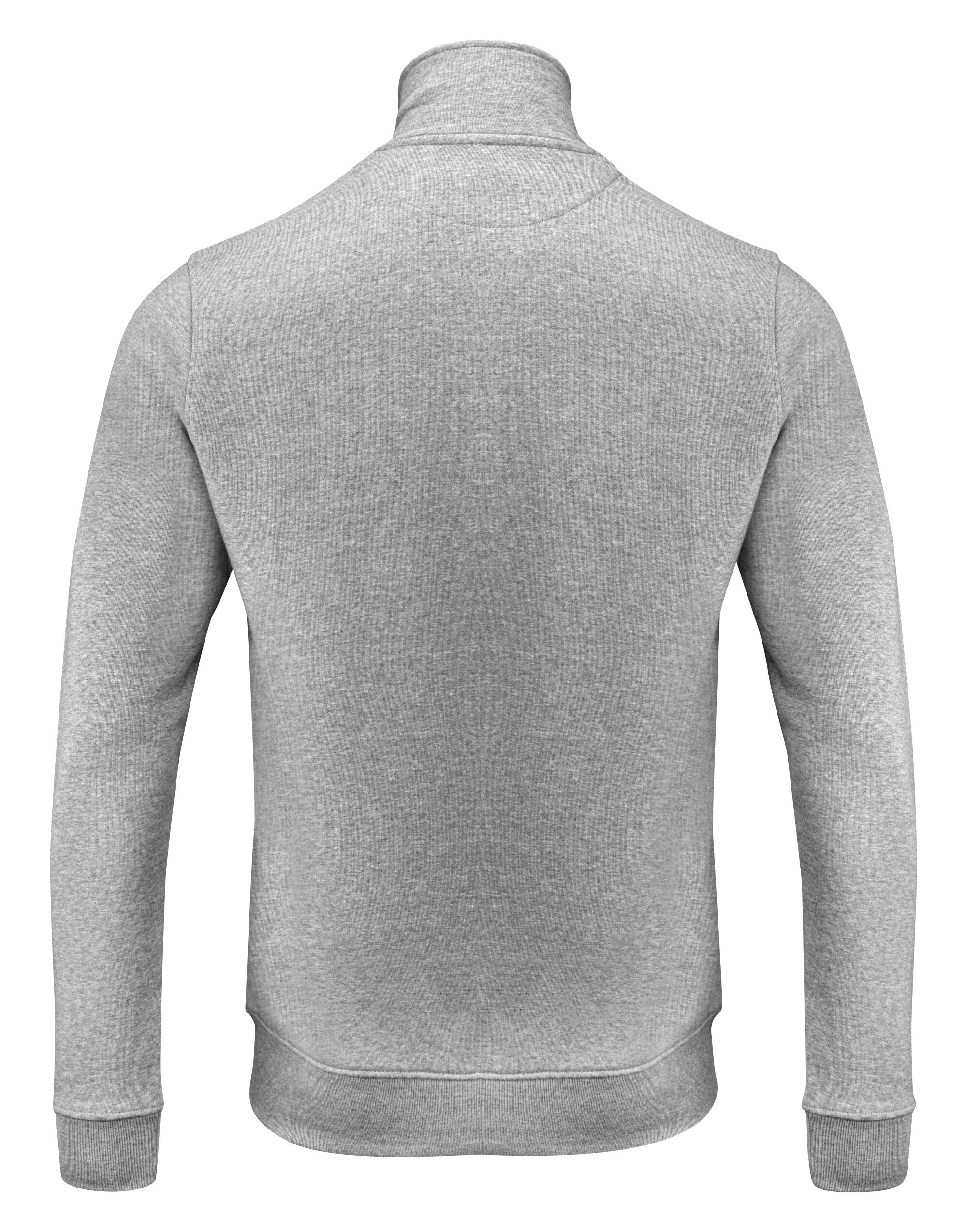 HAR2132026 Grey Melange Melville Heights Full Zip Sweater