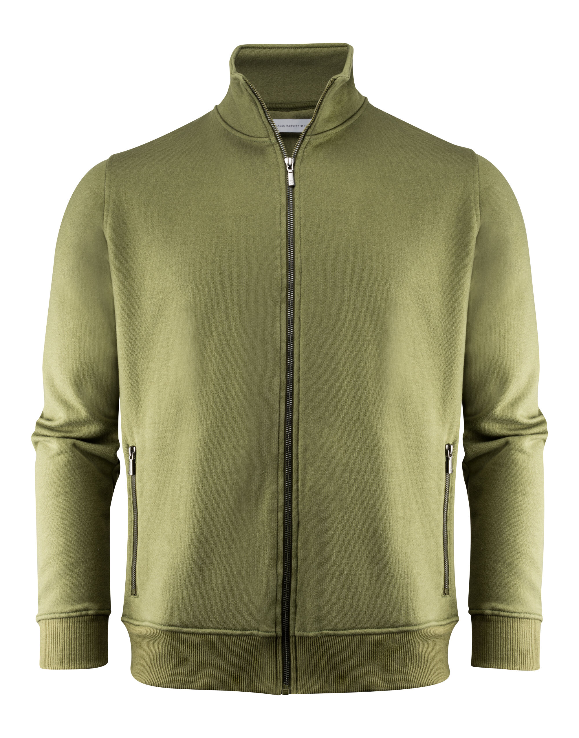 HAR2132026 Melville Heights Full Zip Sweater Moss Green