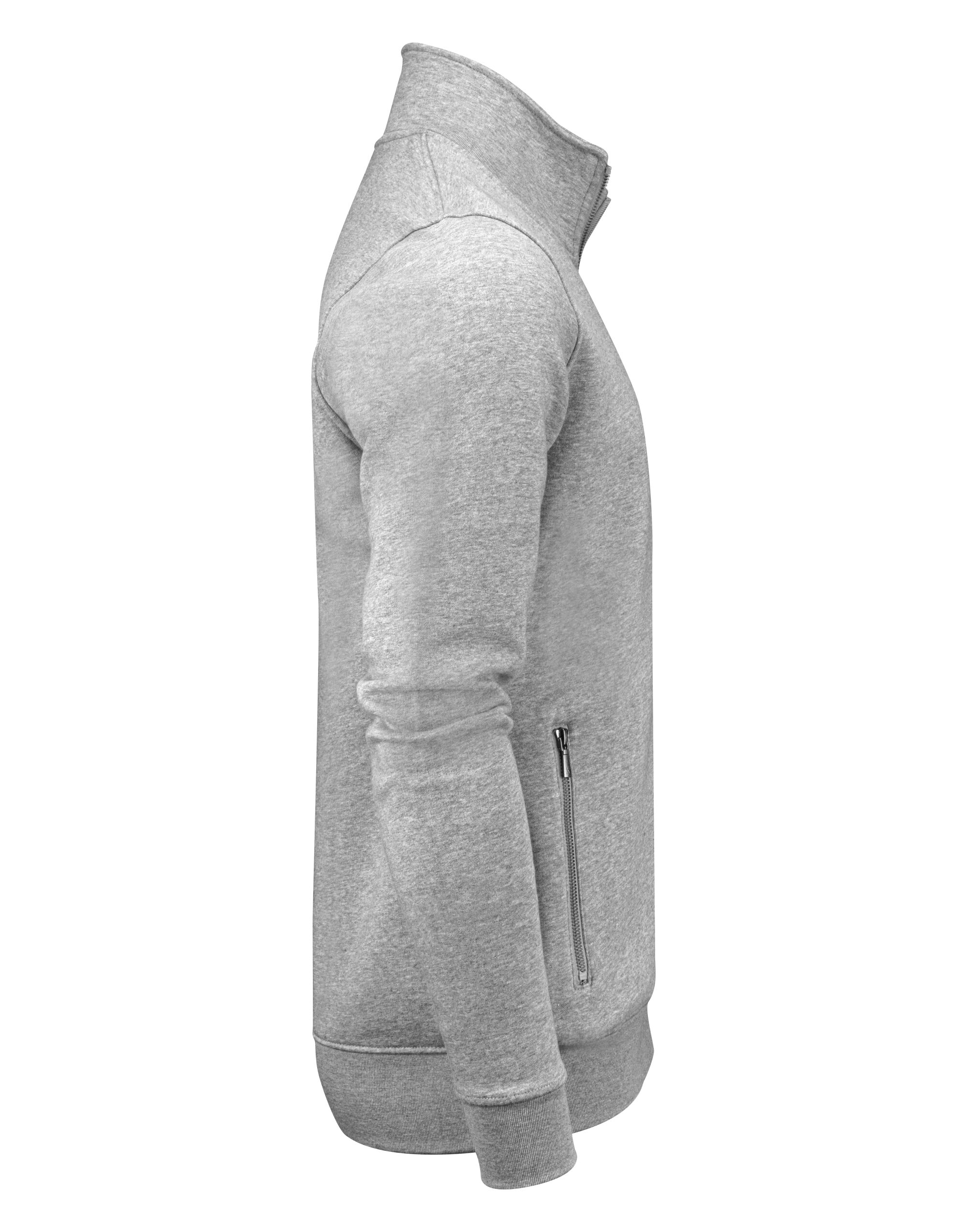 HAR2132026 Grey Melange Melville Heights Full Zip Sweater