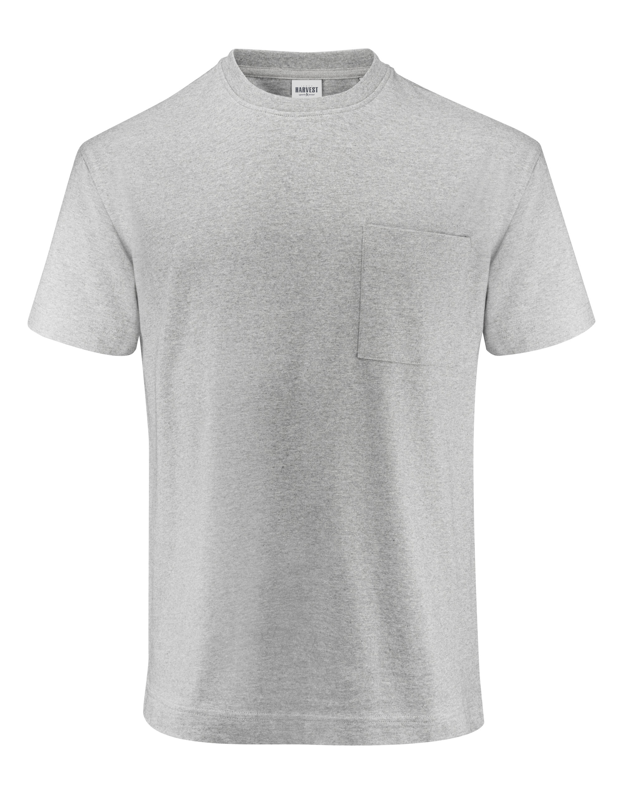 HAR2134019 Grey Melange Devons Pocket Unisex T-Shirt HAR2134019 Grey Melange Devons Pocket Unisex T-Shirt