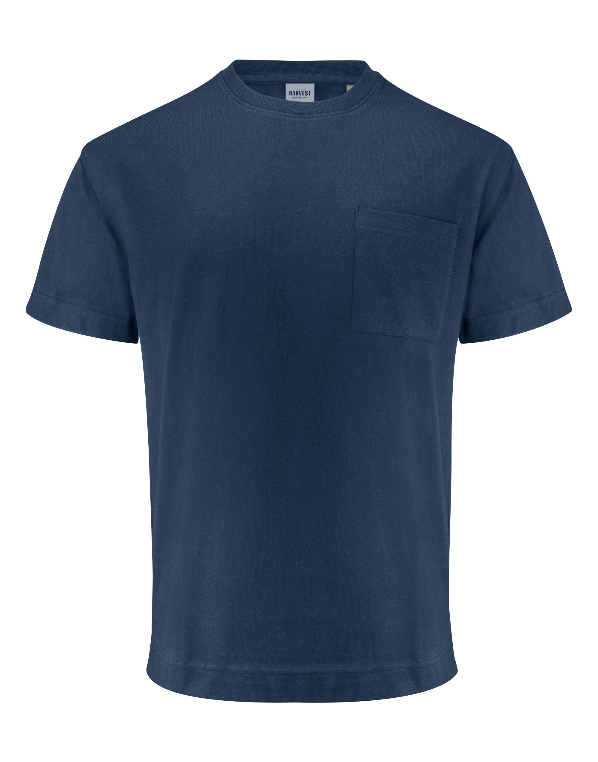 HAR2134019 Devons Pocket Unisex T-Shirt Navy