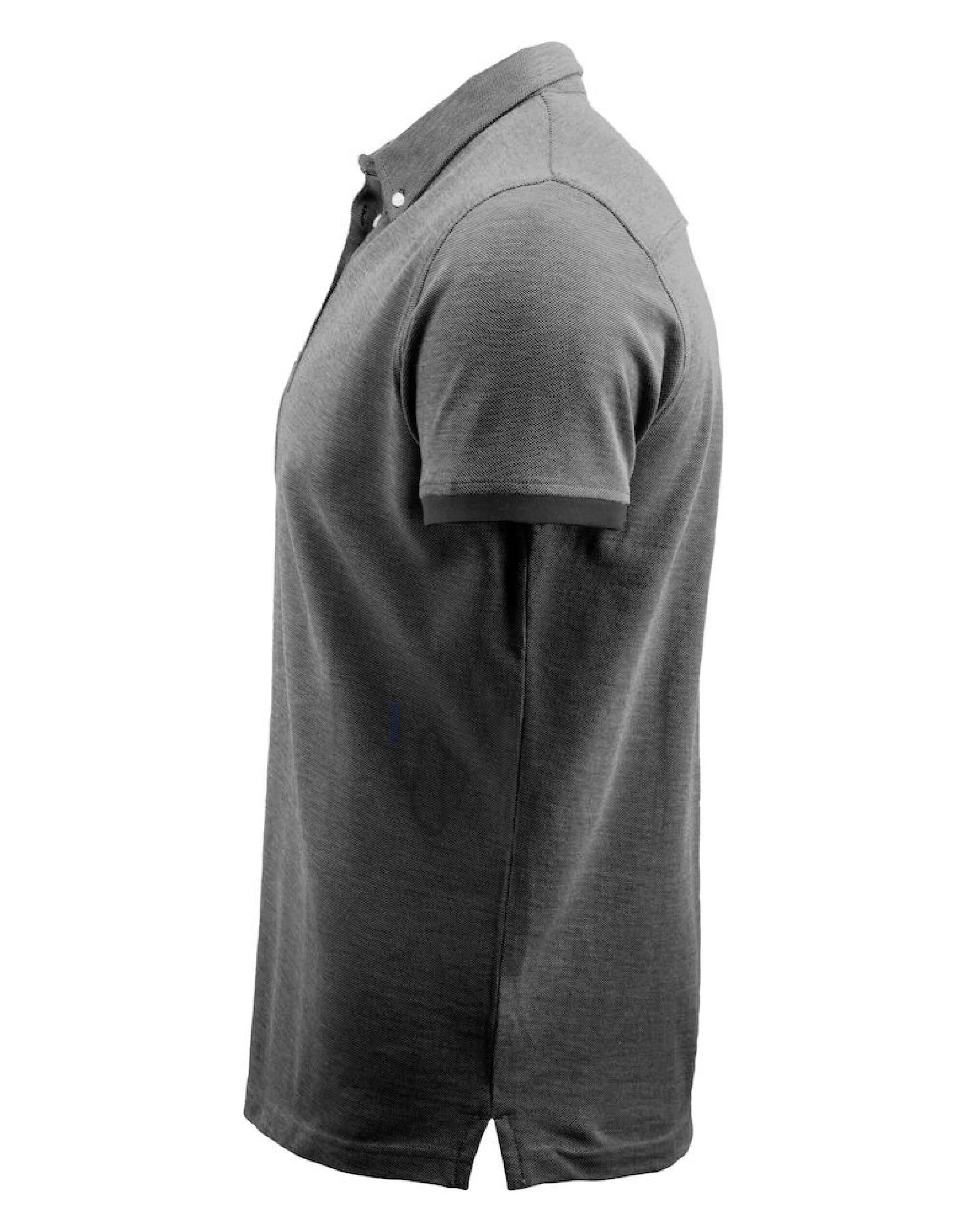 HAR2135030 Larkford Pique Polo Shirt Black Melange