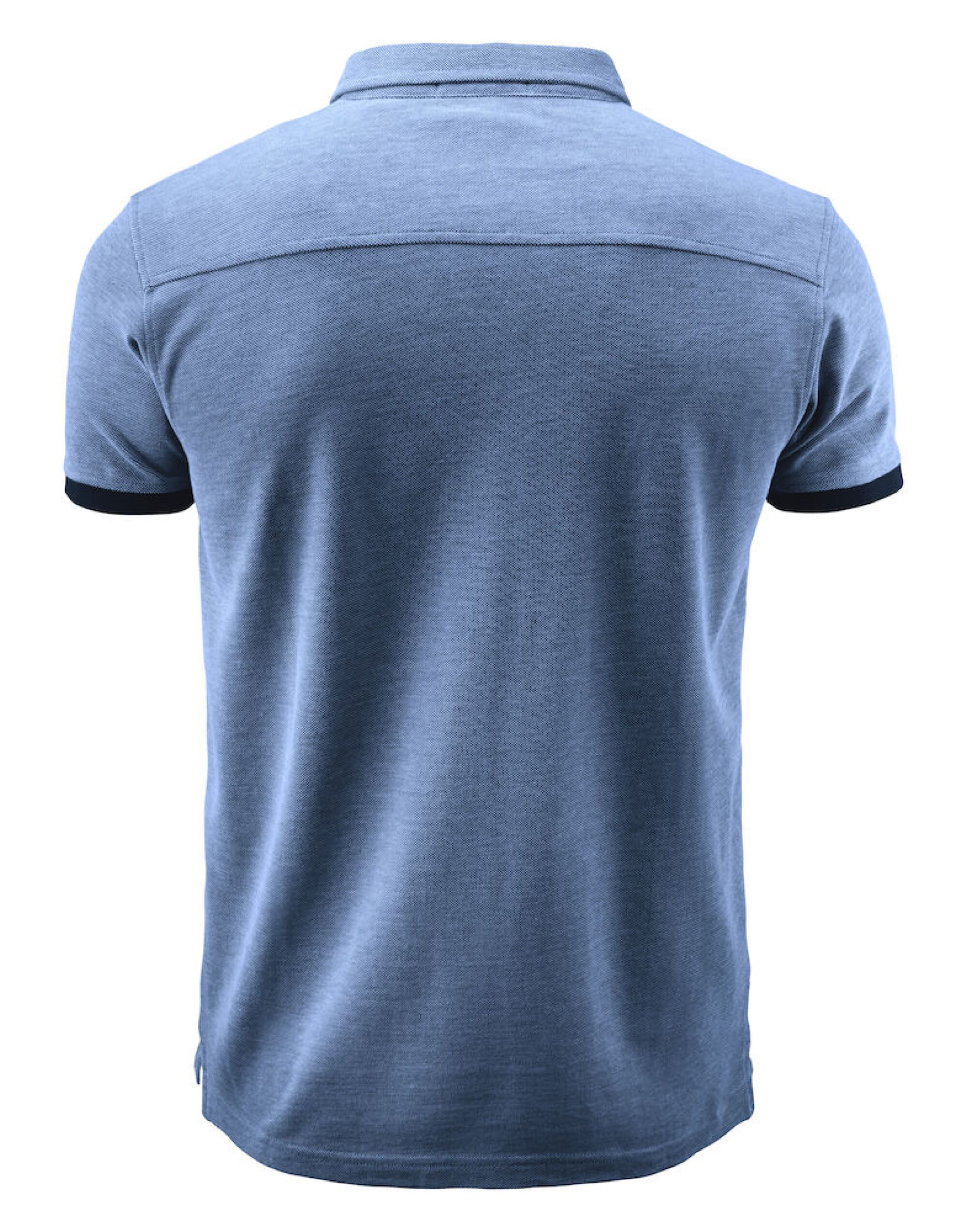 HAR2135030 Larkford Pique Polo Shirt Light Blue Melange