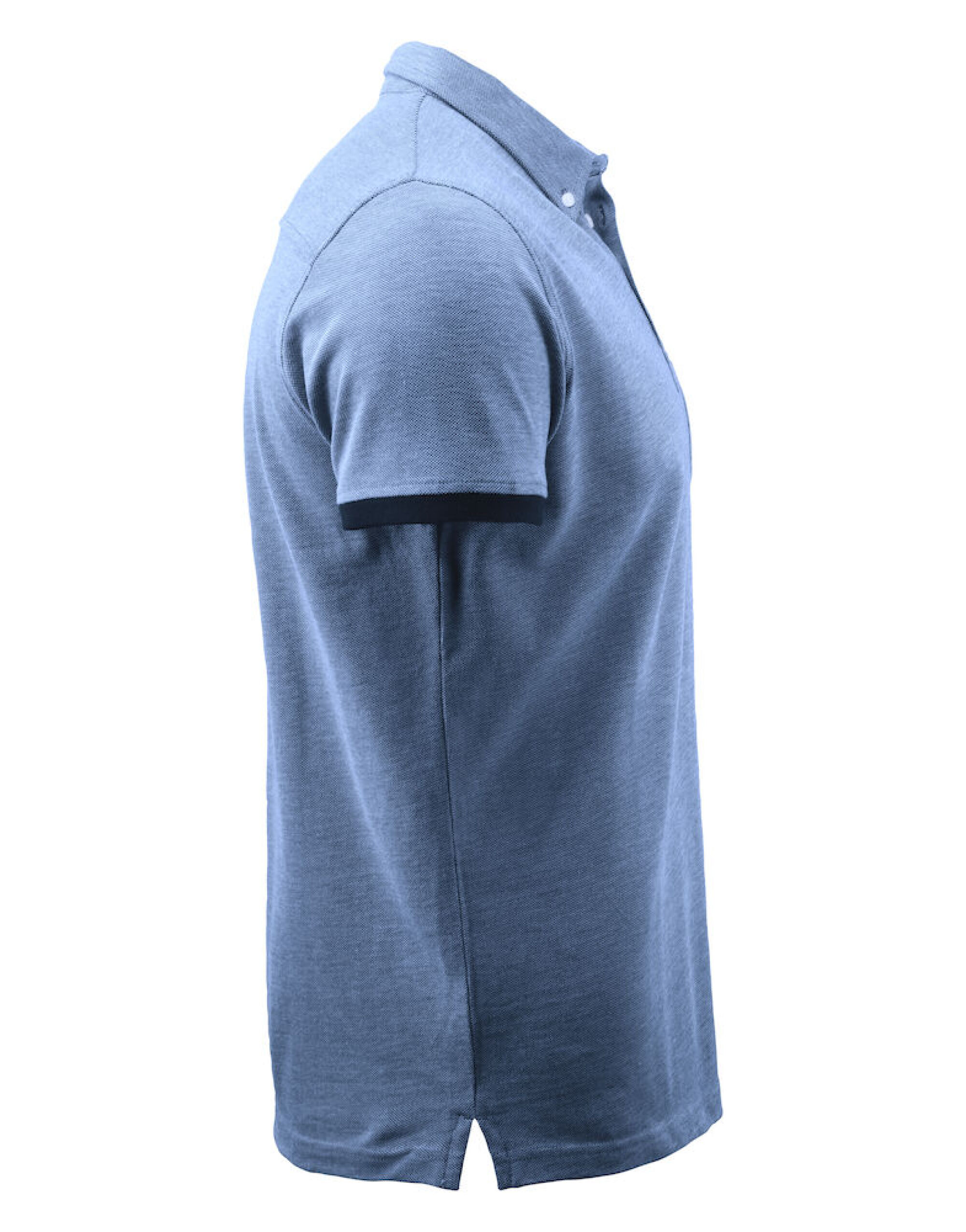 HAR2135030 Larkford Pique Polo Shirt Light Blue Melange