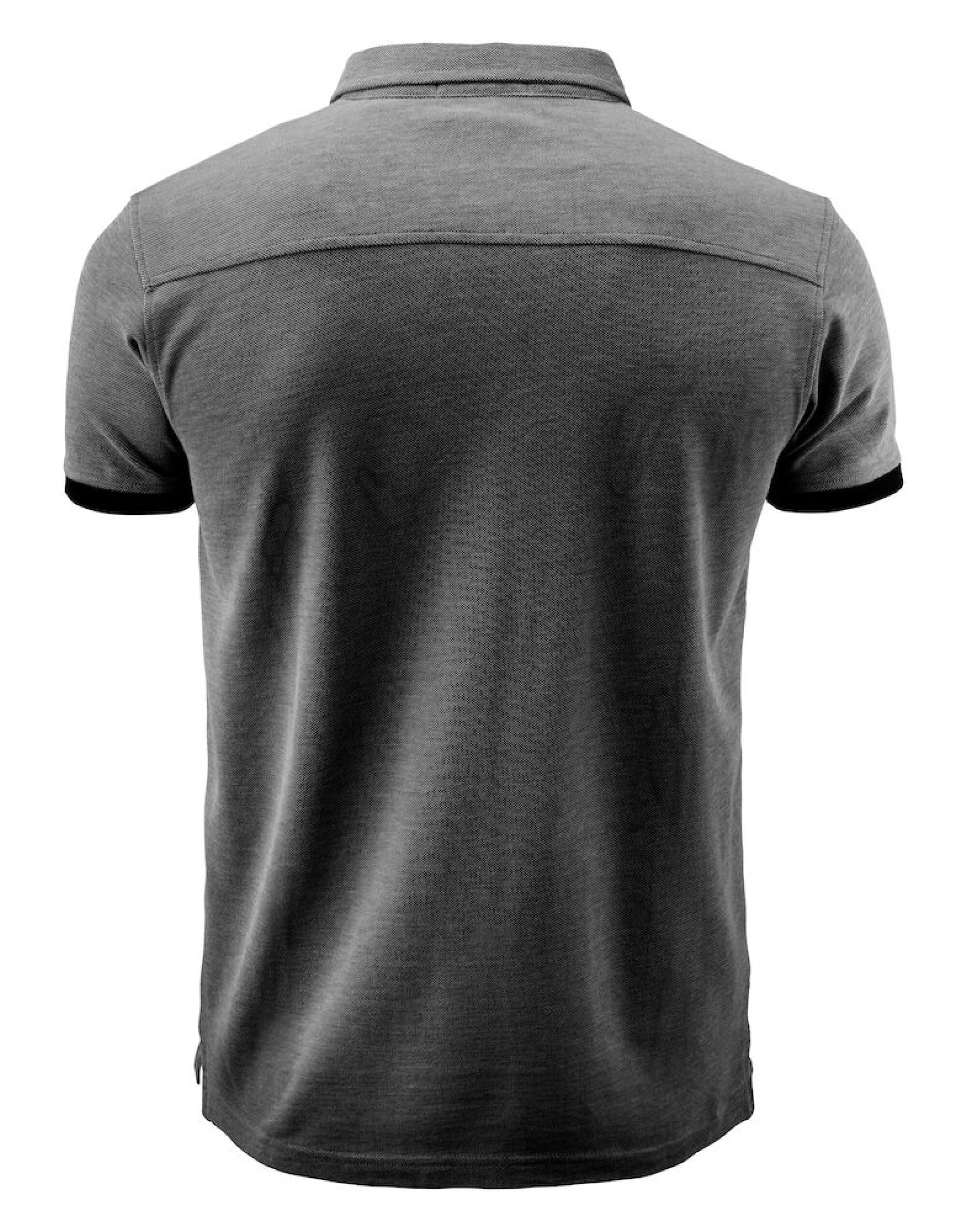 HAR2135030 Larkford Pique Polo Shirt Black Melange