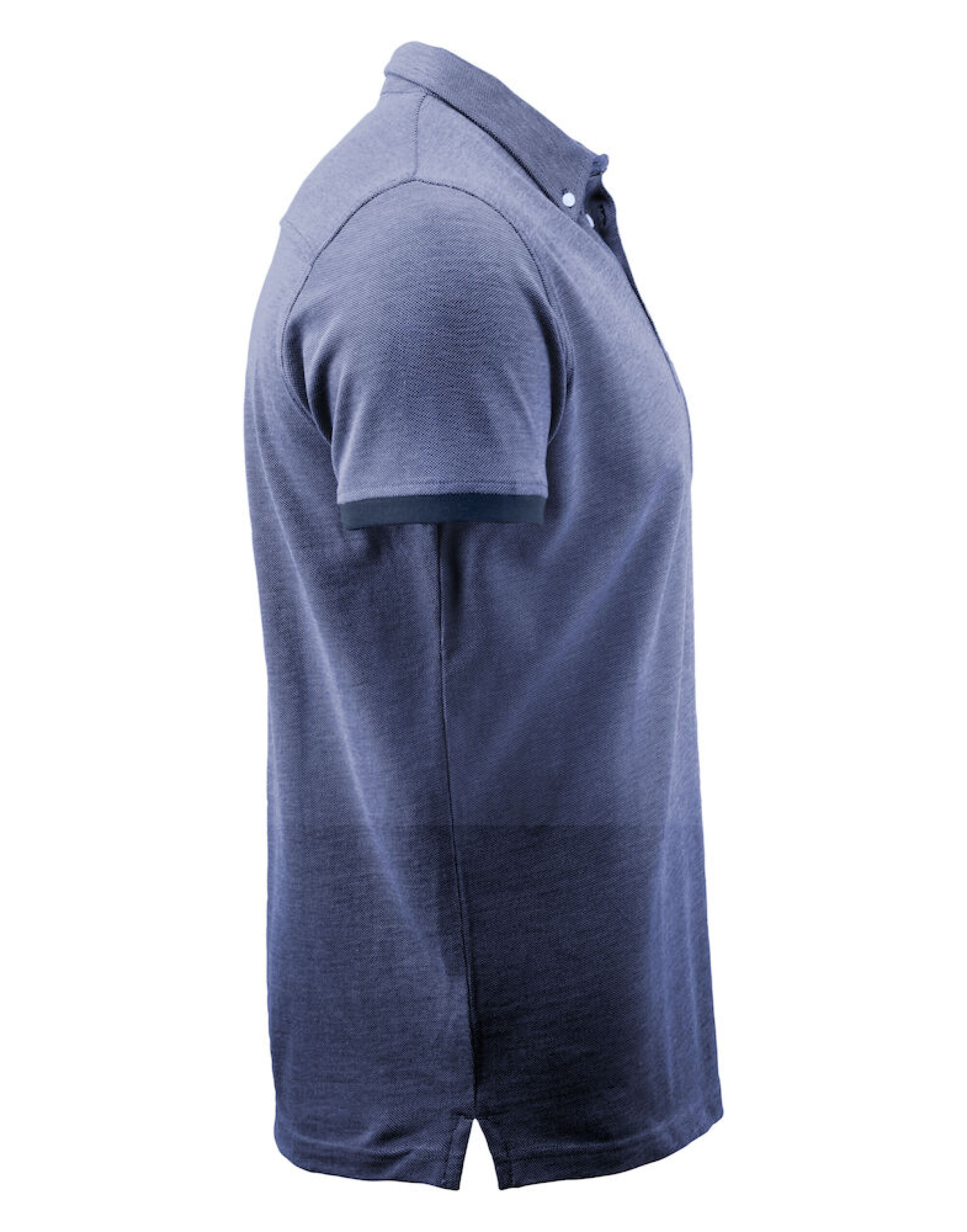 HAR2135030 Larkford Pique Polo Shirt Dark Blue Melange