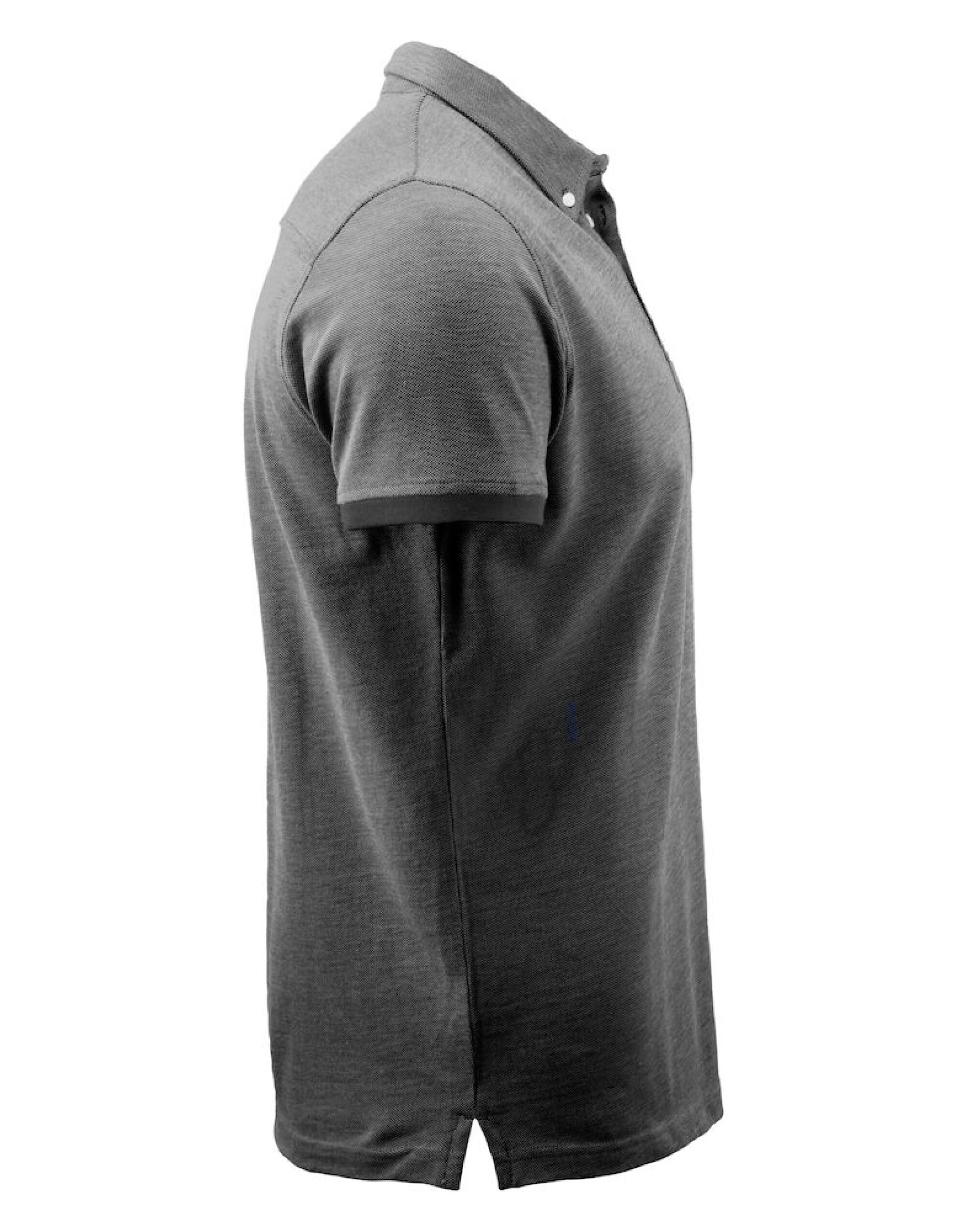 HAR2135030 Larkford Pique Polo Shirt Black Melange