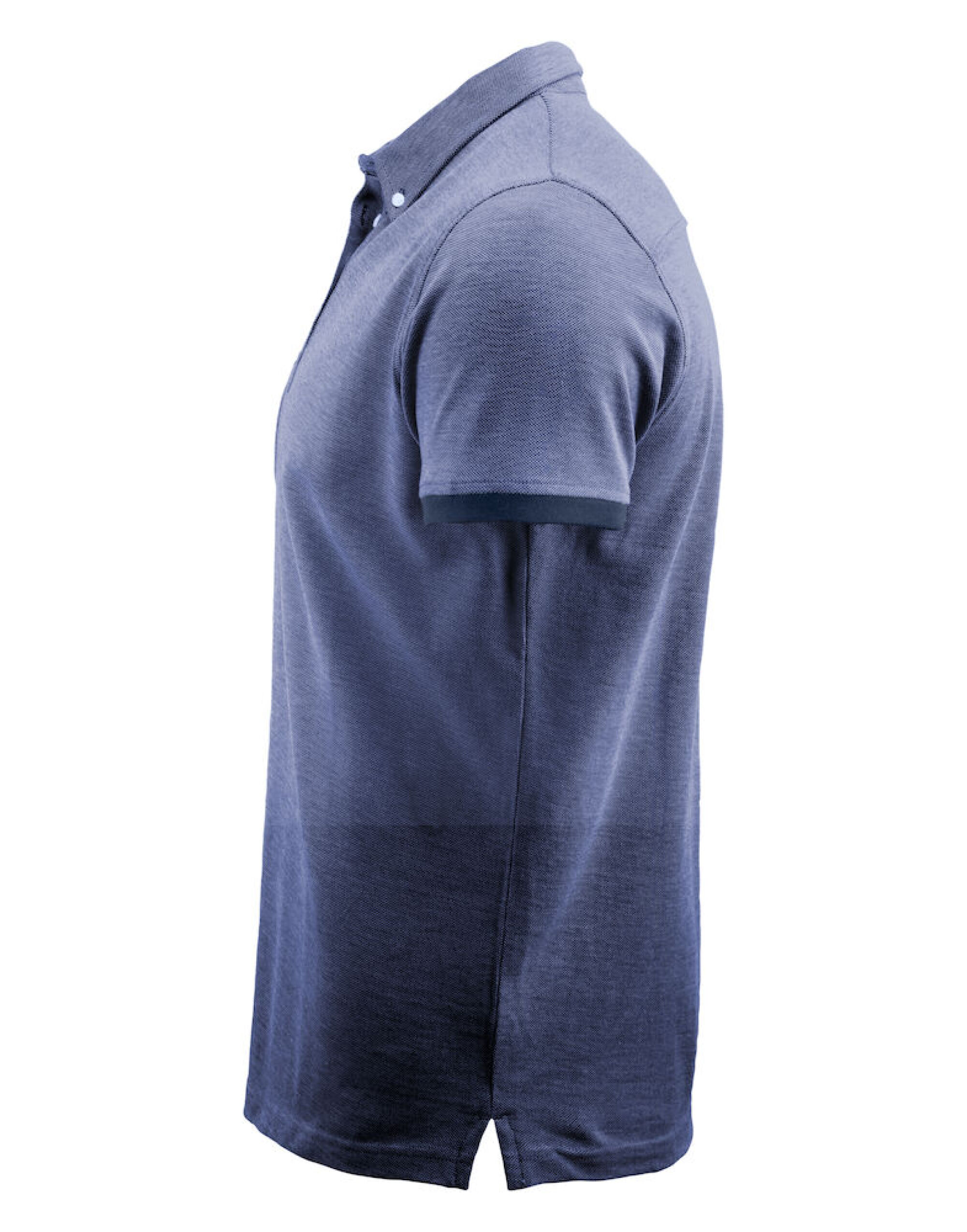 HAR2135030 Larkford Pique Polo Shirt Dark Blue Melange