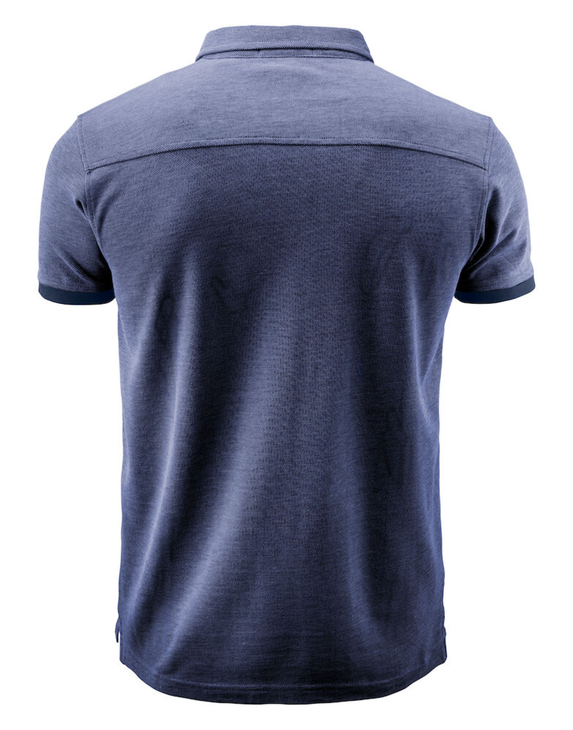 HAR2135030 Larkford Pique Polo Shirt Dark Blue Melange