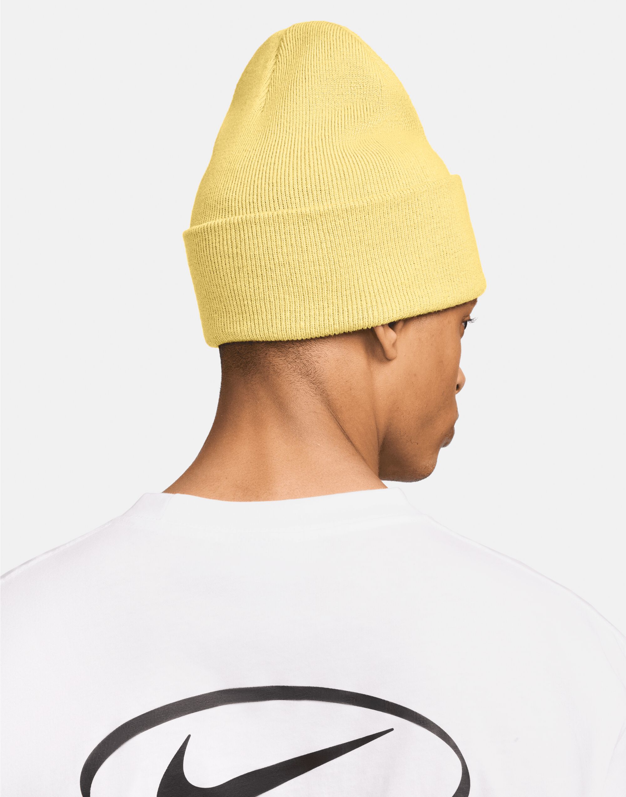 HF0186 Futura Peak Beanie Soft Yellow/White