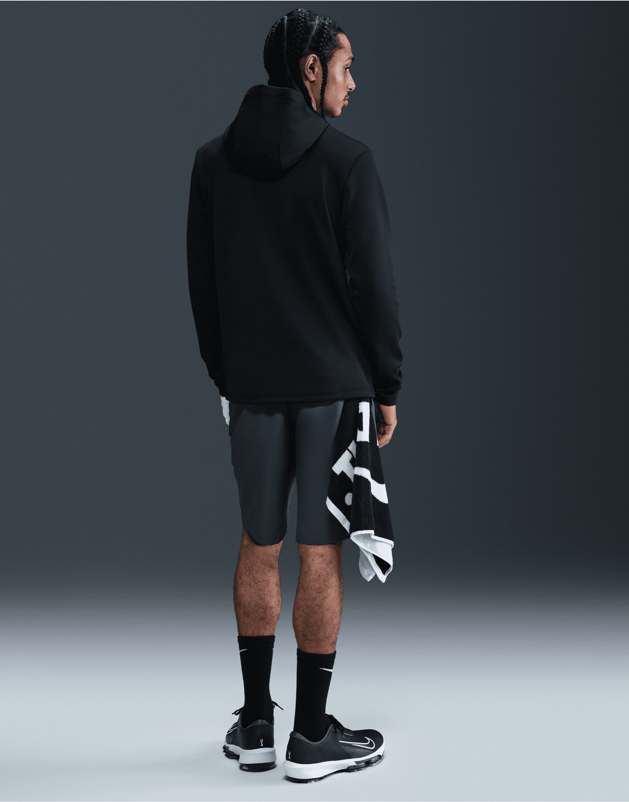 HM5645 Black/Black/White Dri-FIT Therma Flex Hoody