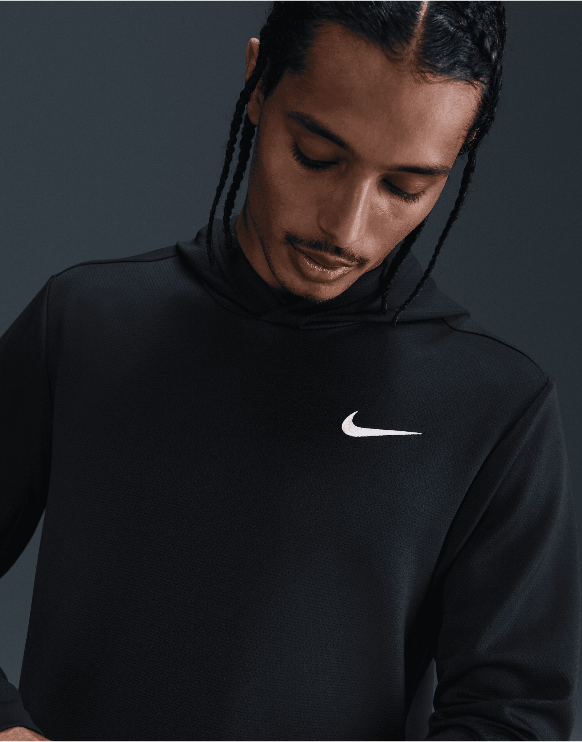 HM5645 Black/Black/White Dri-FIT Therma Flex Hoody