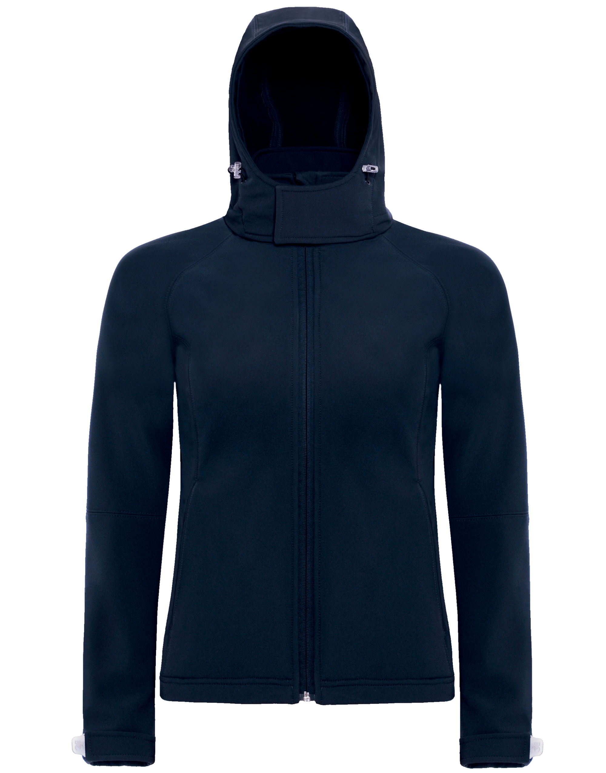 JW937 Navy Women’s Hooded 3-Layer Softshell