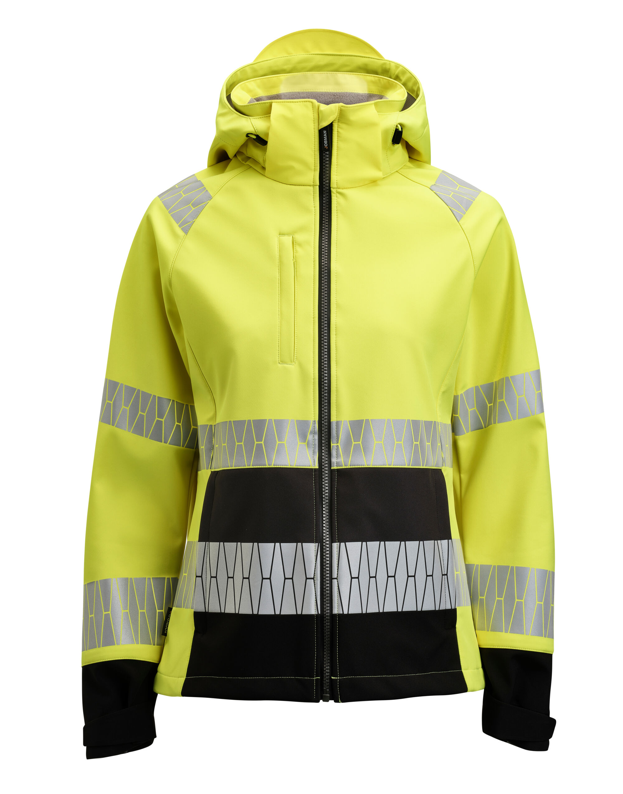 JM1377 Women’s Softshell Jacket Hi-Vis Yellow/Black JM1377 Women’s Softshell Jacket Hi-Vis Yellow/Black